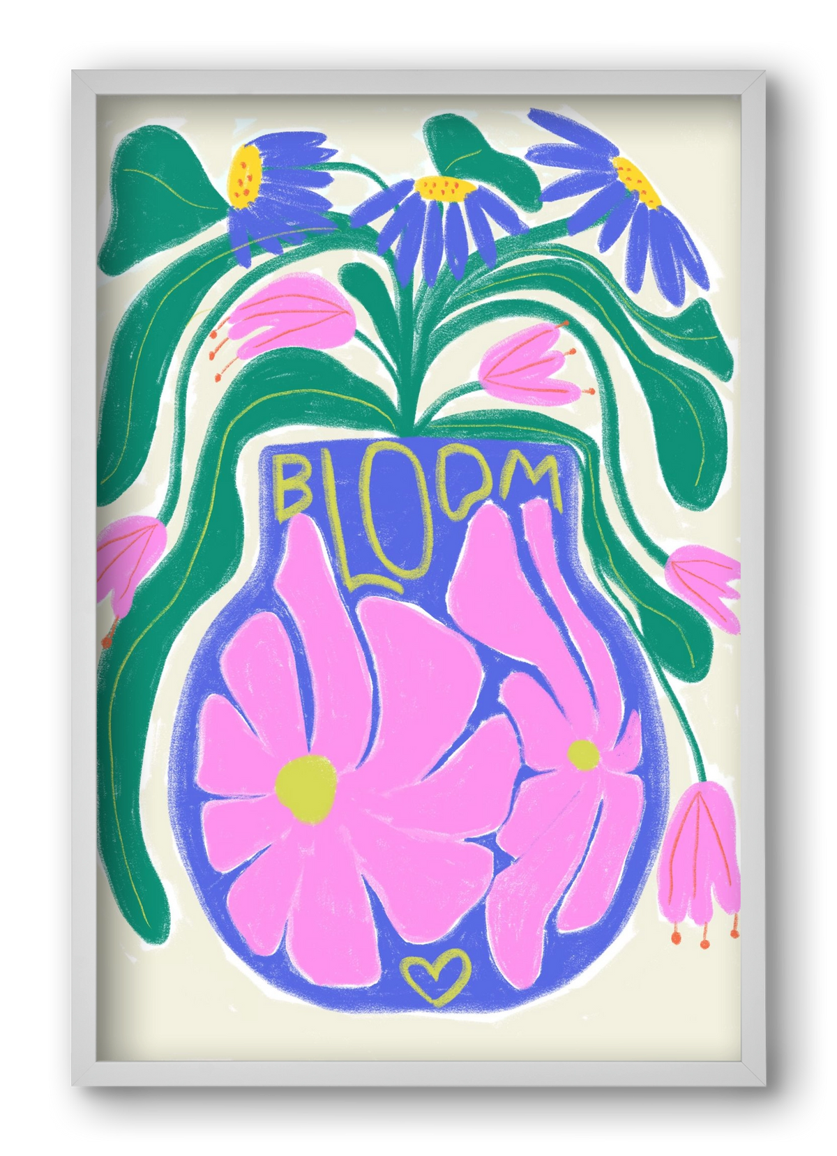 Bloom, 40x60 cm (40x60 cm), Fehér keret