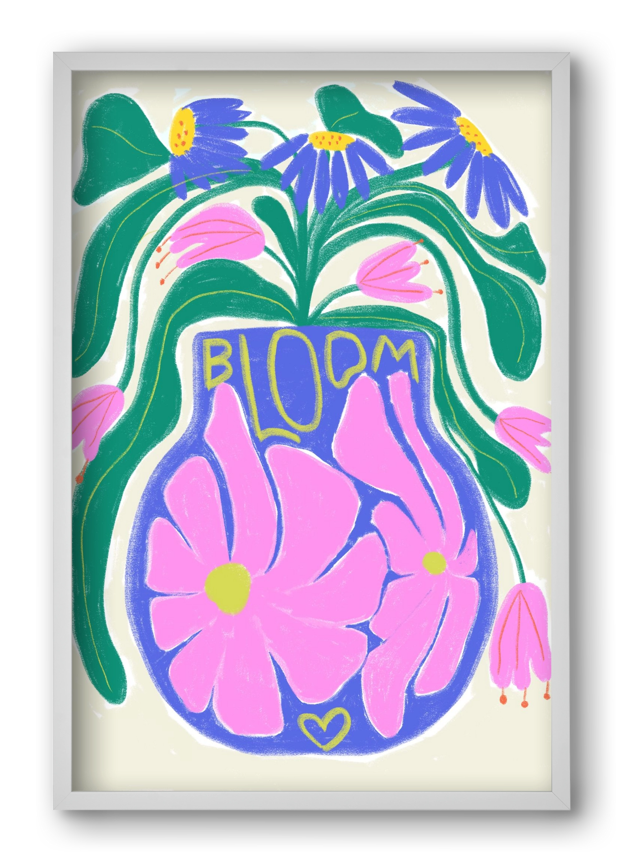 Bloom, 40x60 cm (40x60 cm), Fehér keret