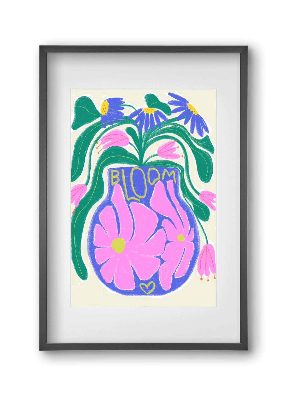 Bloom, 30x45 cm (20x30 cm), Fekete keret, paszpartuval