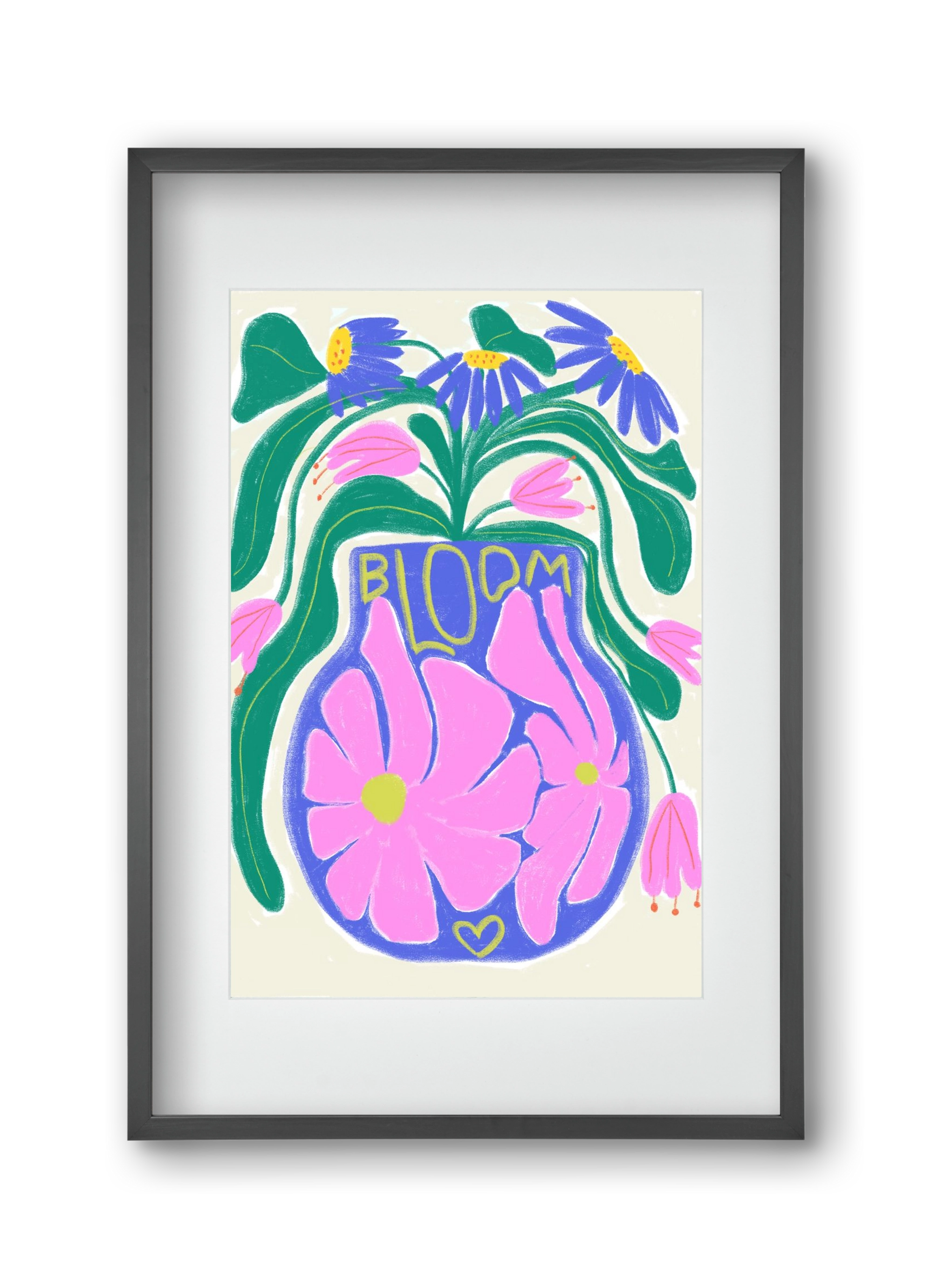 Bloom, 30x45 cm (20x30 cm), Fekete keret, paszpartuval