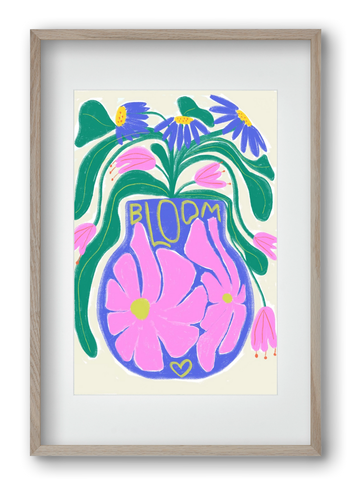 Bloom, 40x60 cm (30x45 cm), Tölgy keret, paszpartuval