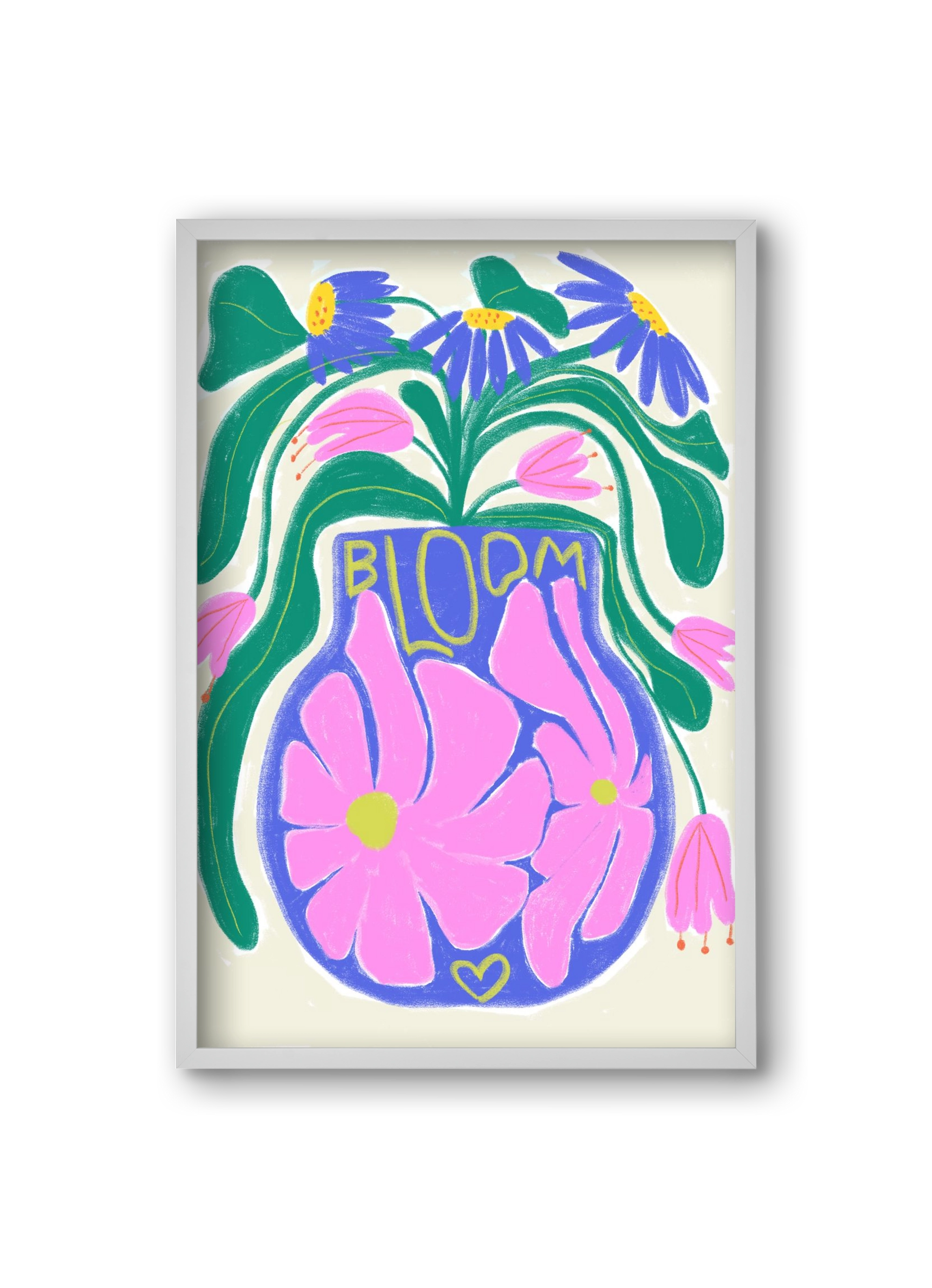 Bloom, 20x30 cm (20x30 cm), Fehér keret