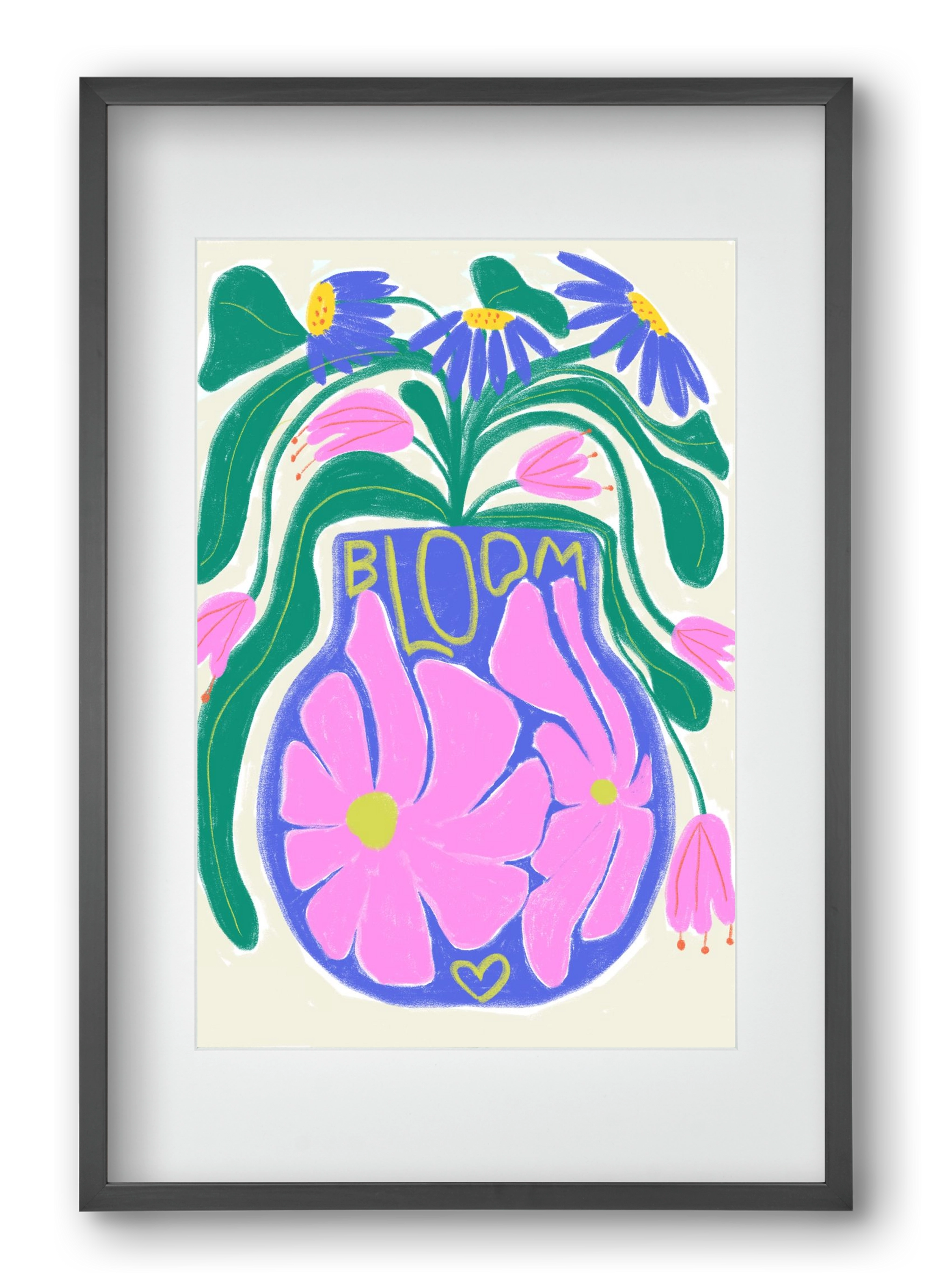 Bloom, 40x60 cm (30x45 cm), Fekete keret, paszpartuval