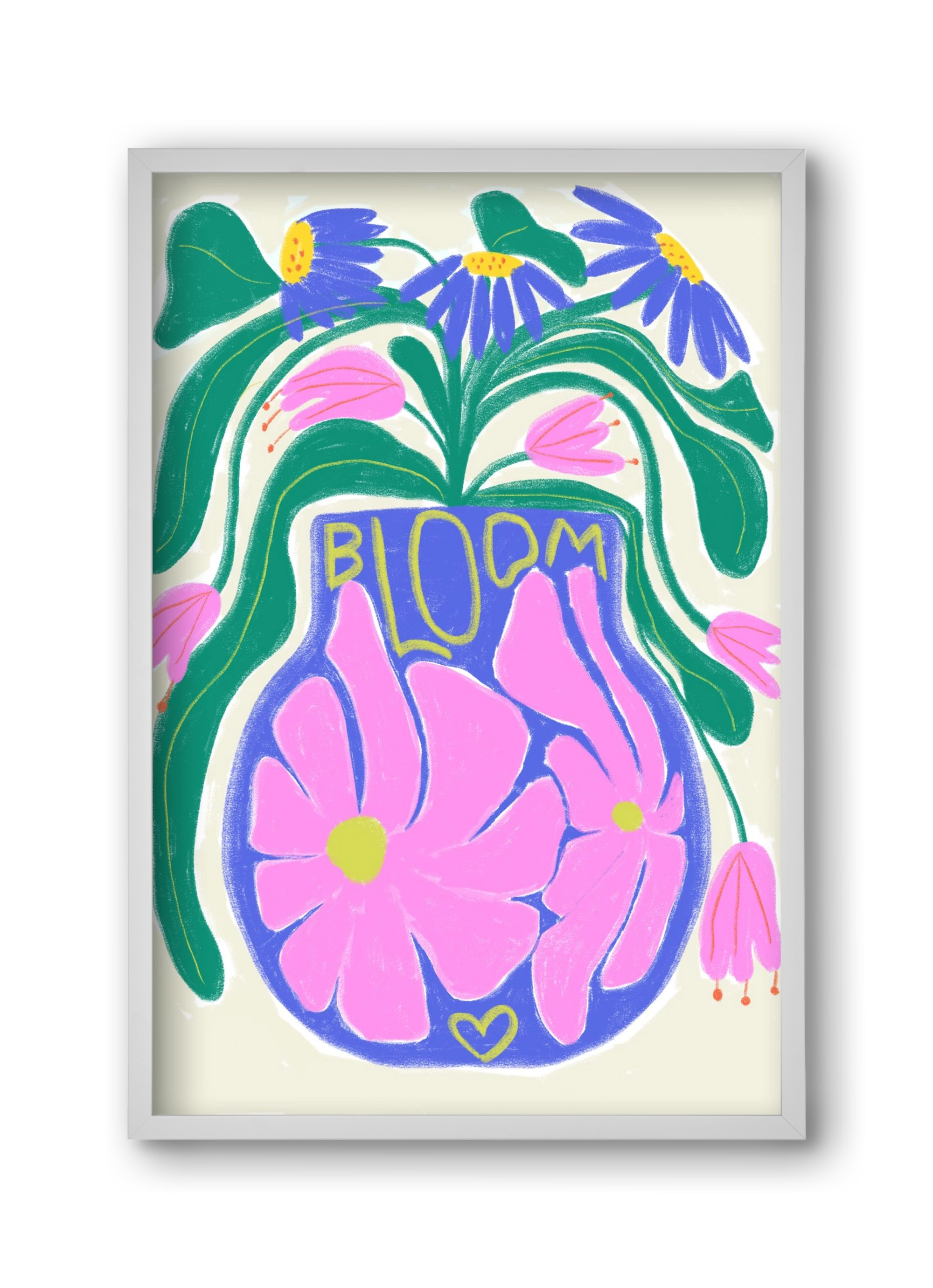 Bloom, 30x45 cm (30x45 cm), Fehér keret