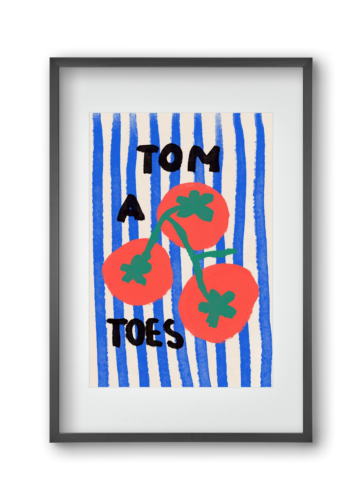 Tomatoes , 30x45 cm (20x30 cm), Fekete keret, paszpartuval