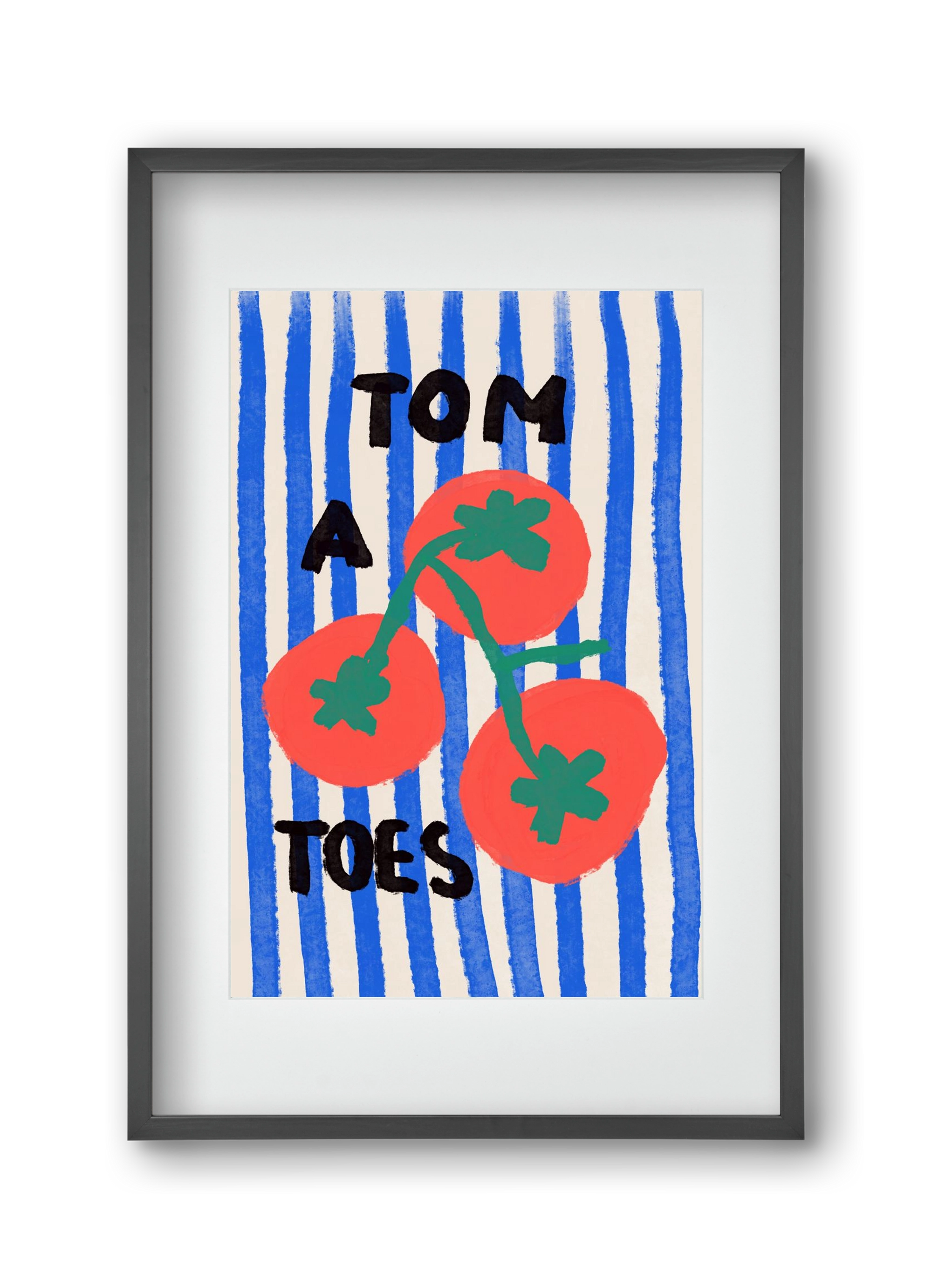 Tomatoes , 30x45 cm (20x30 cm), Fekete keret, paszpartuval