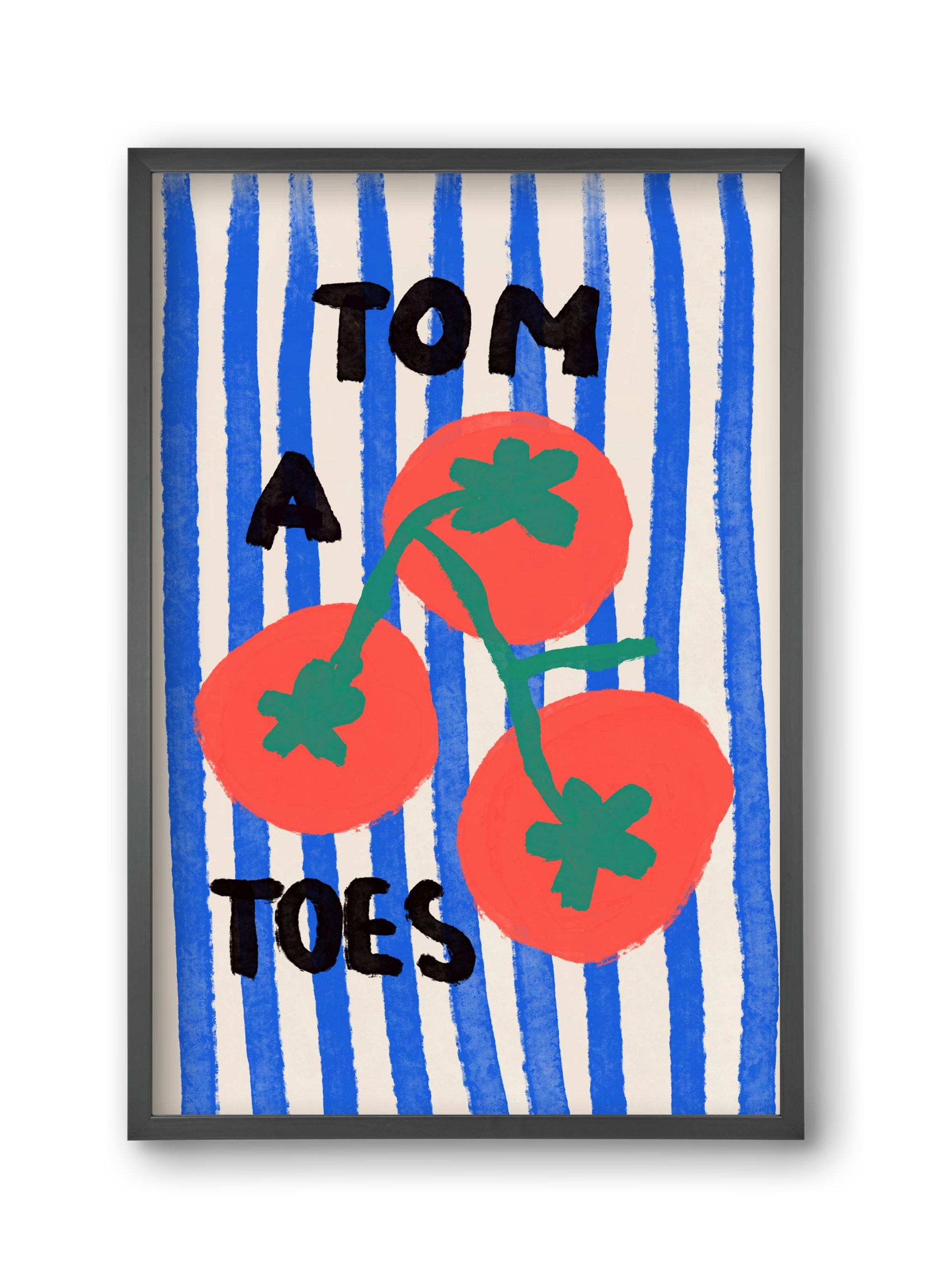 Tomatoes , 30x45 cm (30x45 cm), Fekete keret