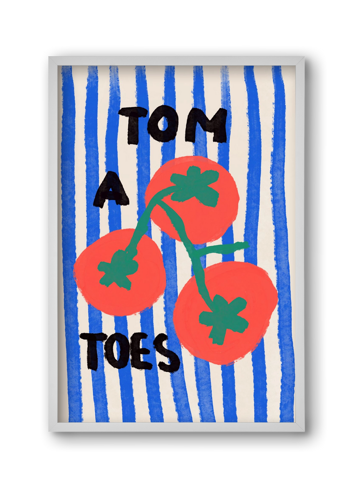Tomatoes , 30x45 cm (30x45 cm), Fehér keret
