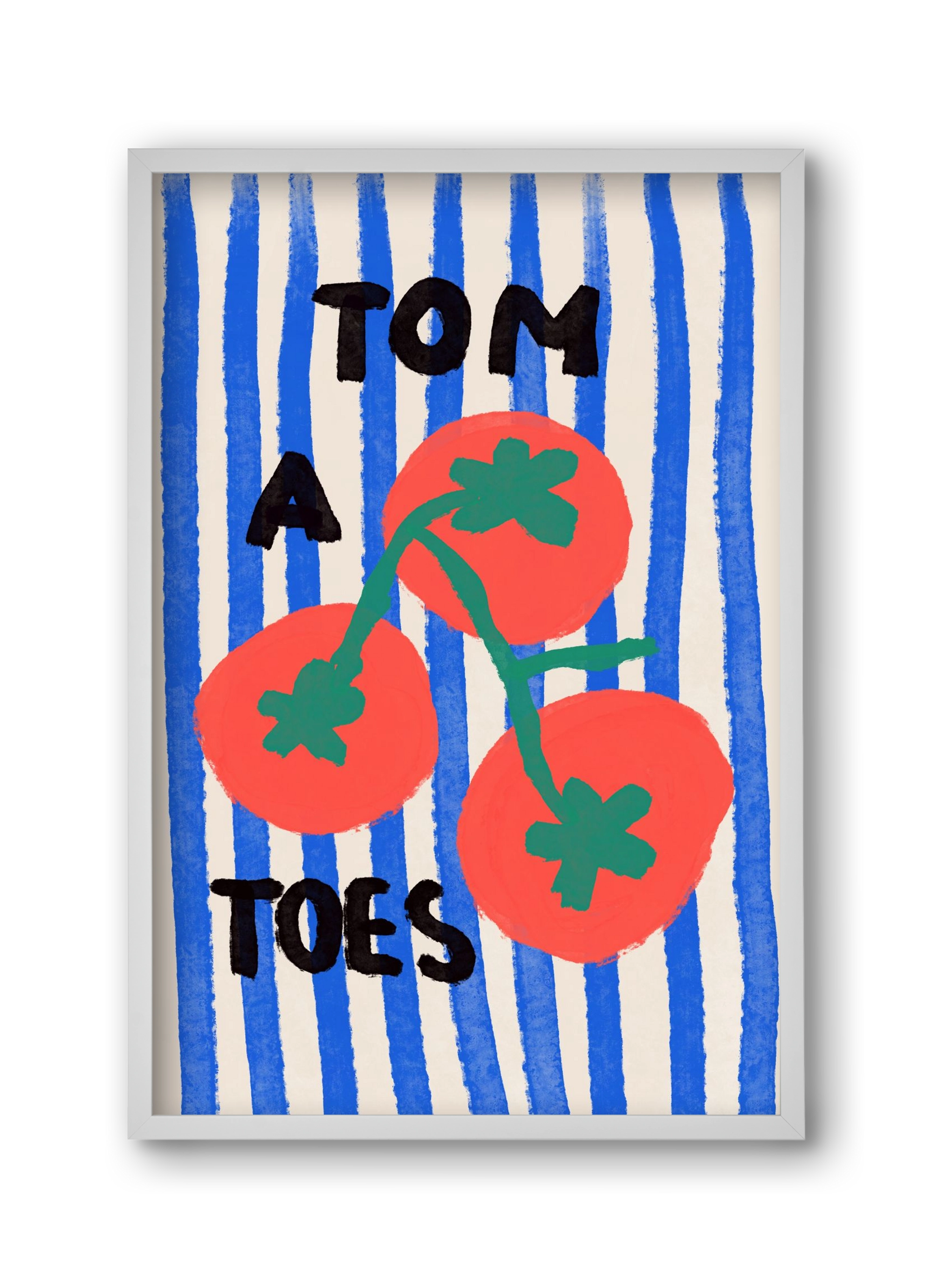 Tomatoes , 30x45 cm (30x45 cm), Fehér keret