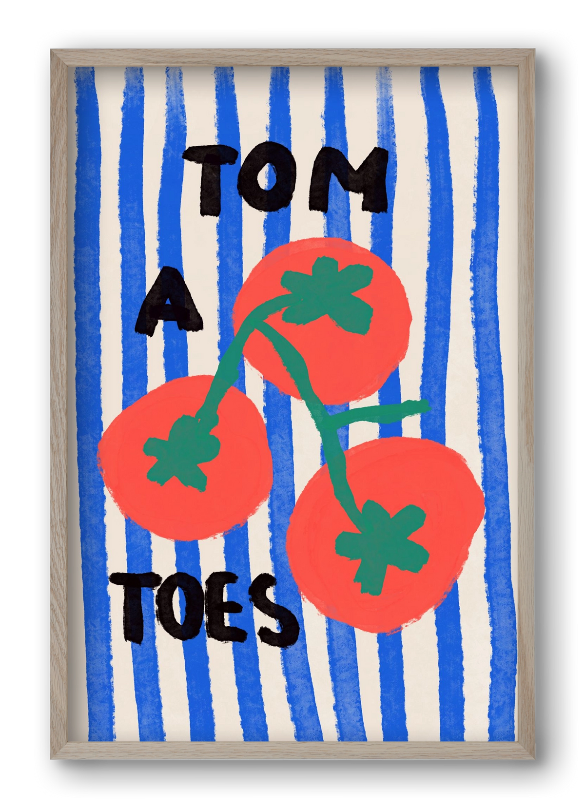 Tomatoes , 40x60 cm (40x60 cm), Tölgy keret