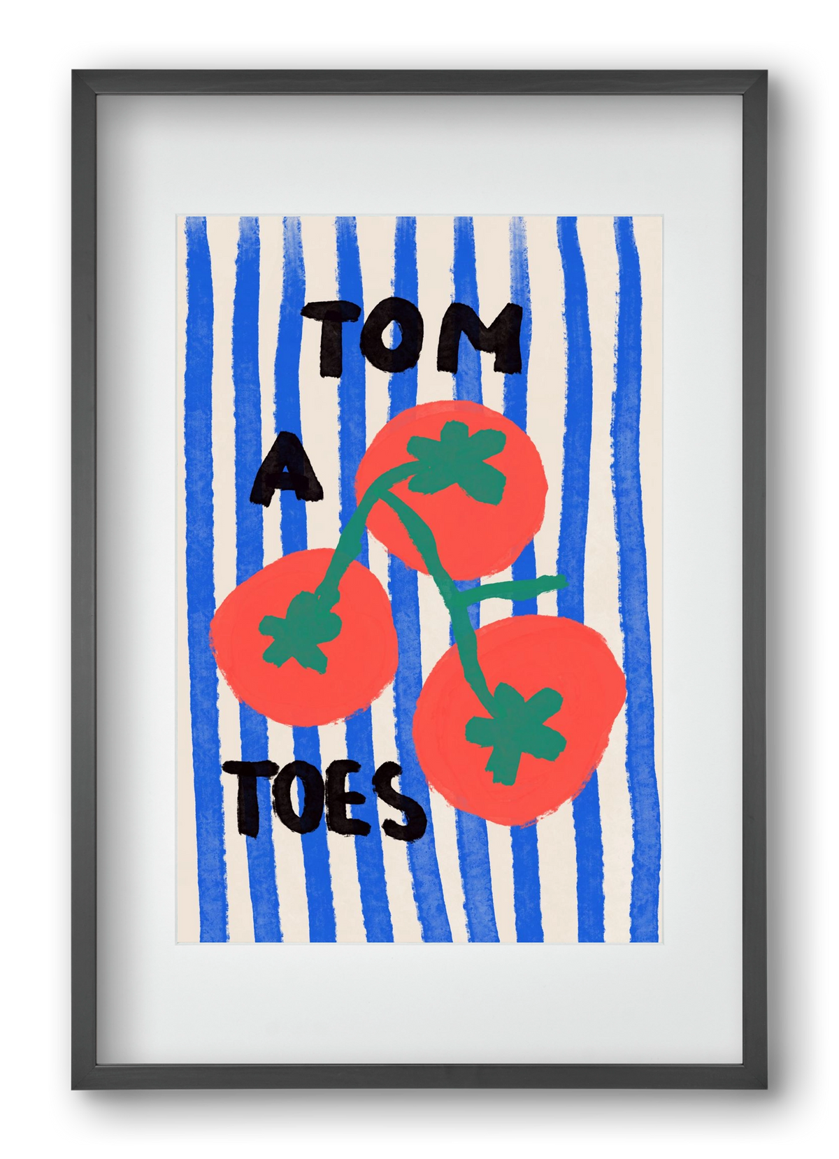 Tomatoes , 40x60 cm (30x45 cm), Fekete keret, paszpartuval
