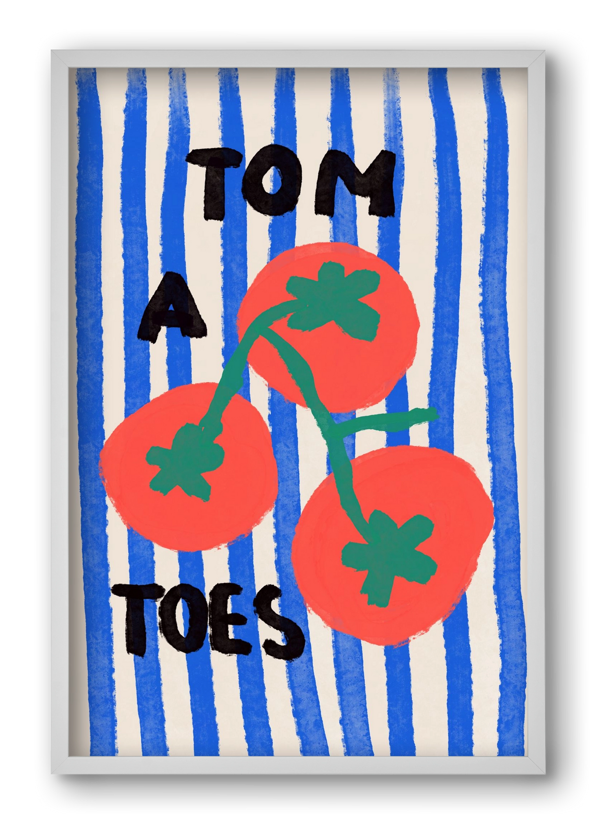 Tomatoes , 40x60 cm (40x60 cm), Fehér keret