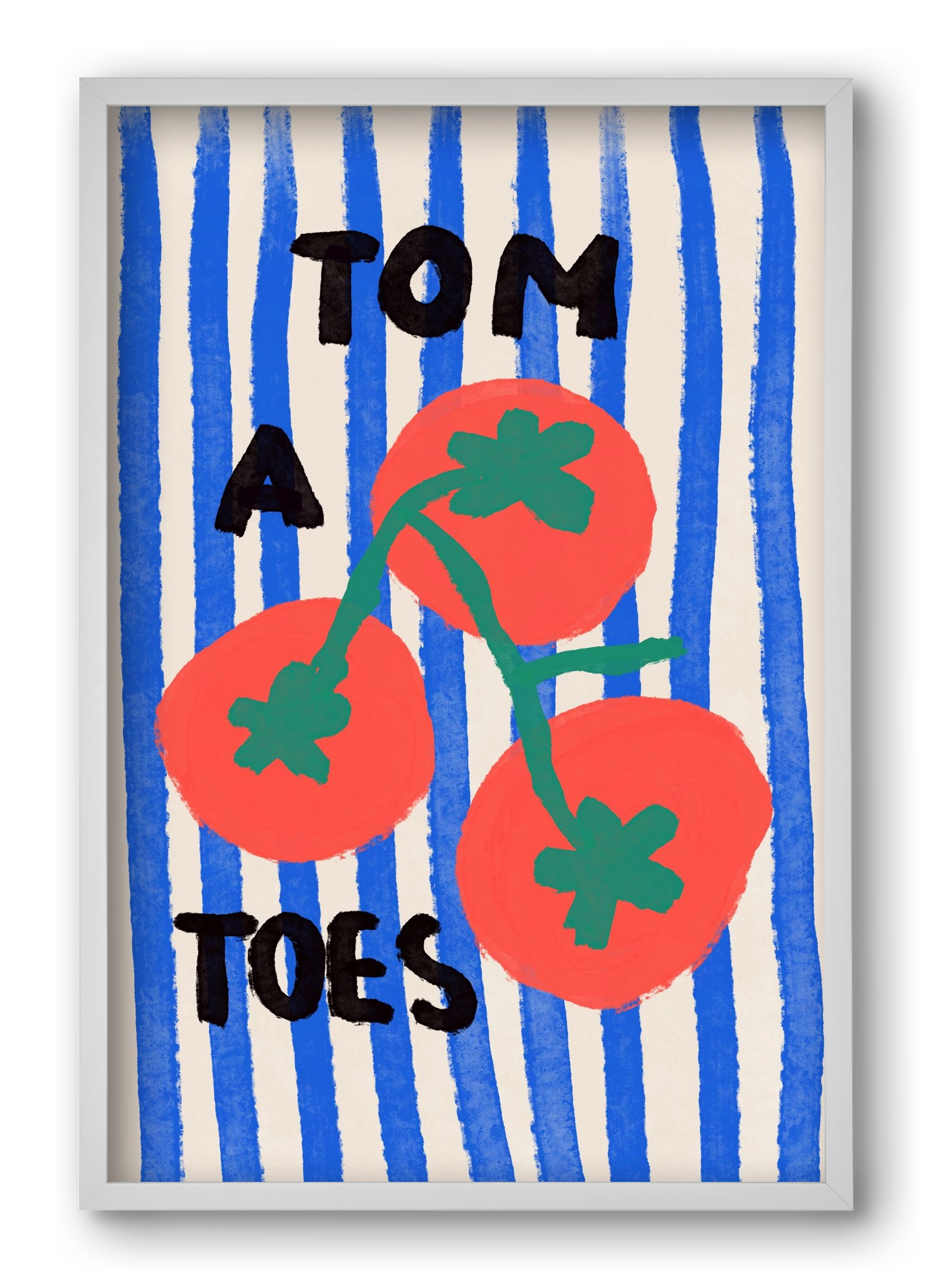 Tomatoes , 40x60 cm (40x60 cm), Fehér keret