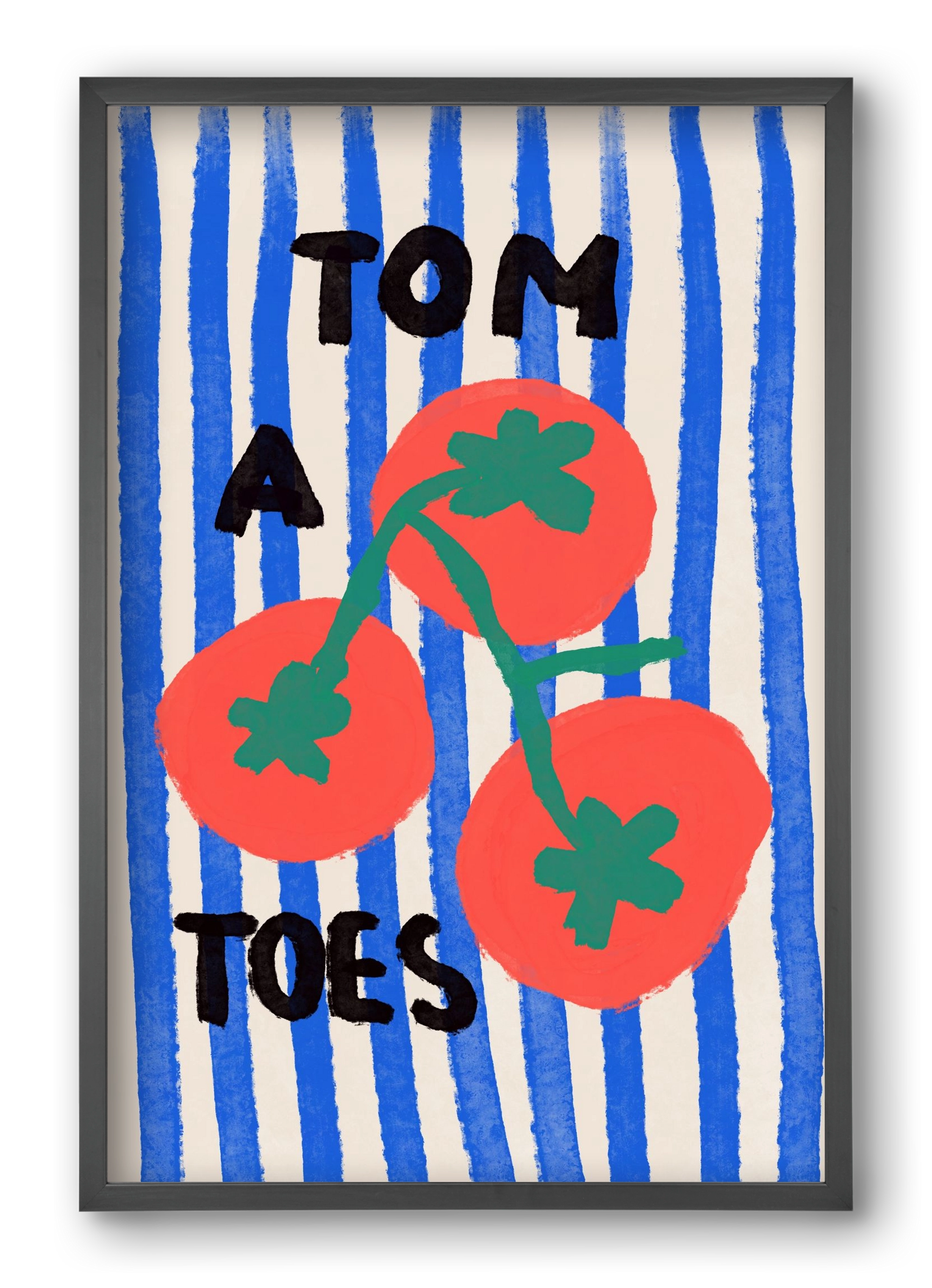 Tomatoes , 40x60 cm (40x60 cm), Fekete keret