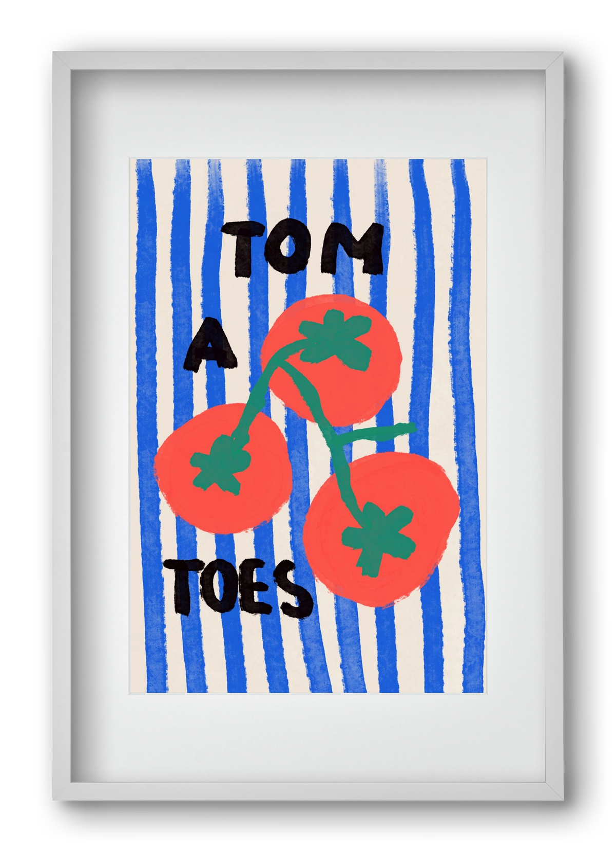 Tomatoes , 40x60 cm (30x45 cm), Fehér keret, paszpartuval