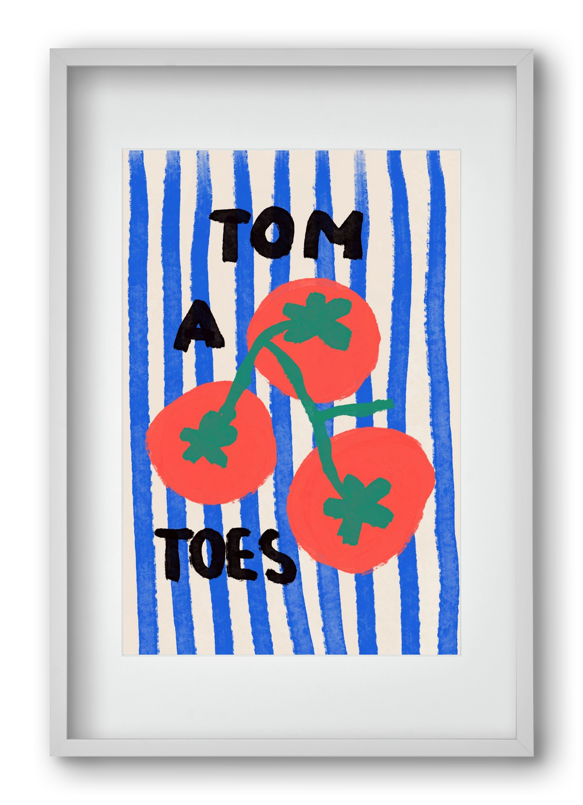 Tomatoes , 40x60 cm (30x45 cm), Fehér keret, paszpartuval