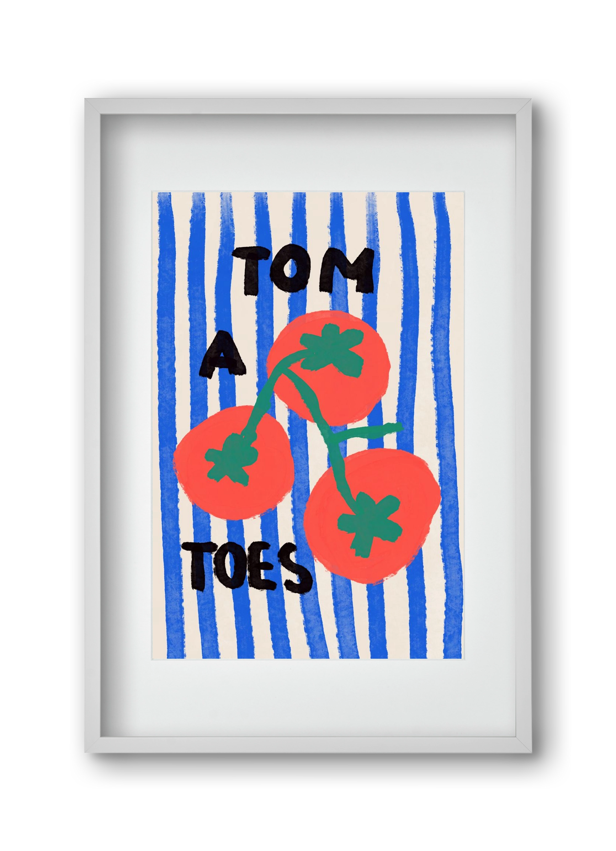 Tomatoes , 30x45 cm (20x30 cm), Fehér keret, paszpartuval