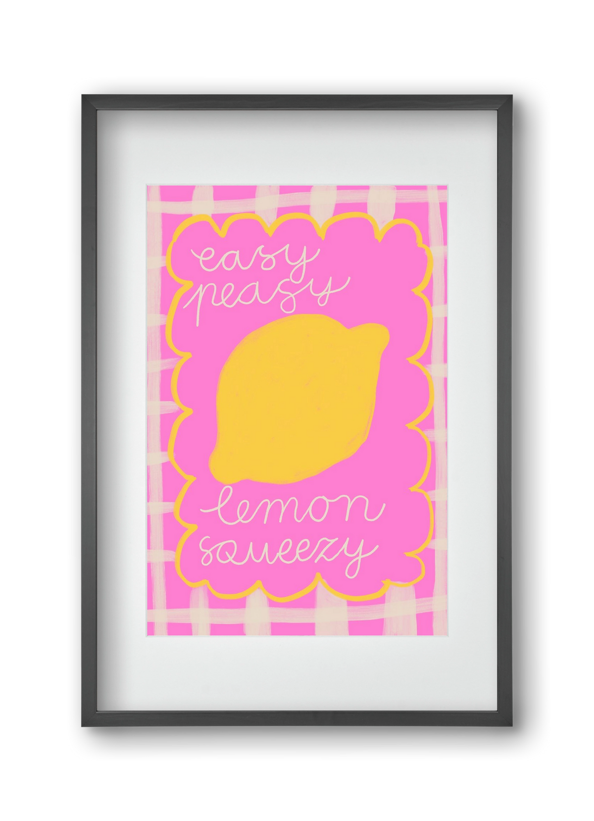 Easy Lemon , 30x45 cm (20x30 cm), Fekete keret, paszpartuval