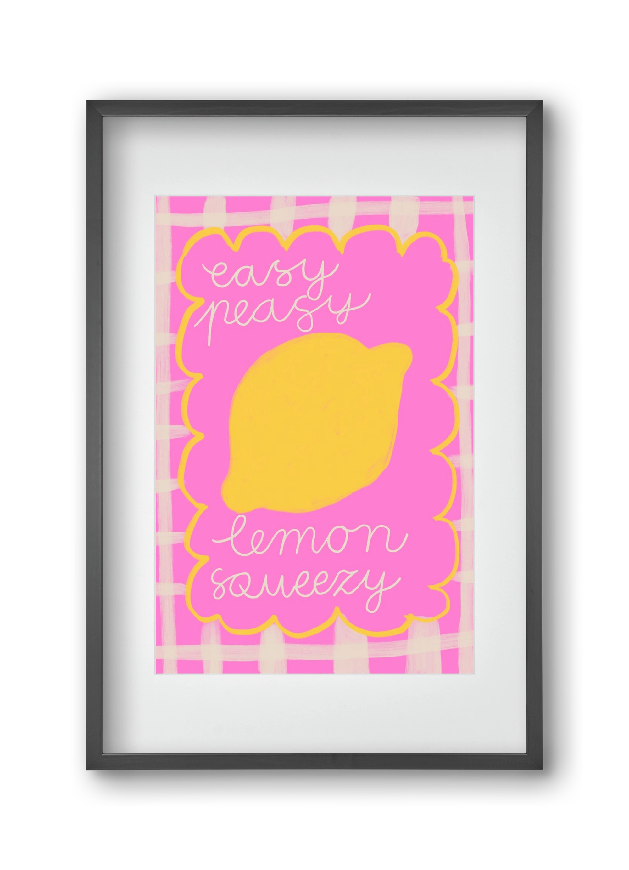 Easy Lemon , 30x45 cm (20x30 cm), Fekete keret, paszpartuval