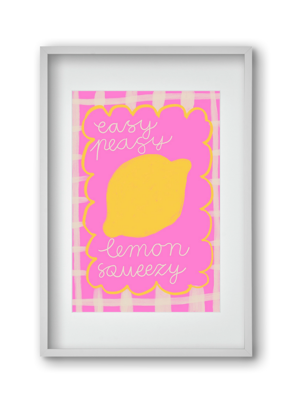 Easy Lemon , 30x45 cm (20x30 cm), Fehér keret, paszpartuval