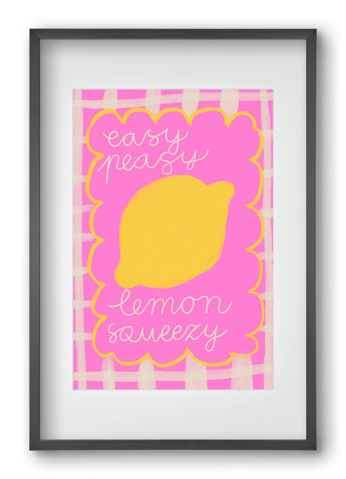 Easy Lemon , 40x60 cm (30x45 cm), Fekete keret, paszpartuval