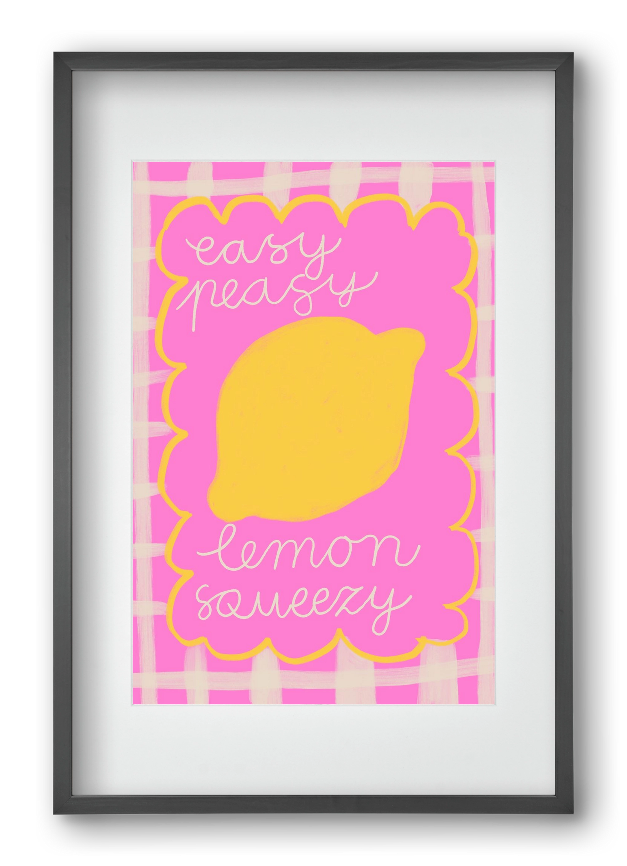 Easy Lemon , 40x60 cm (30x45 cm), Fekete keret, paszpartuval