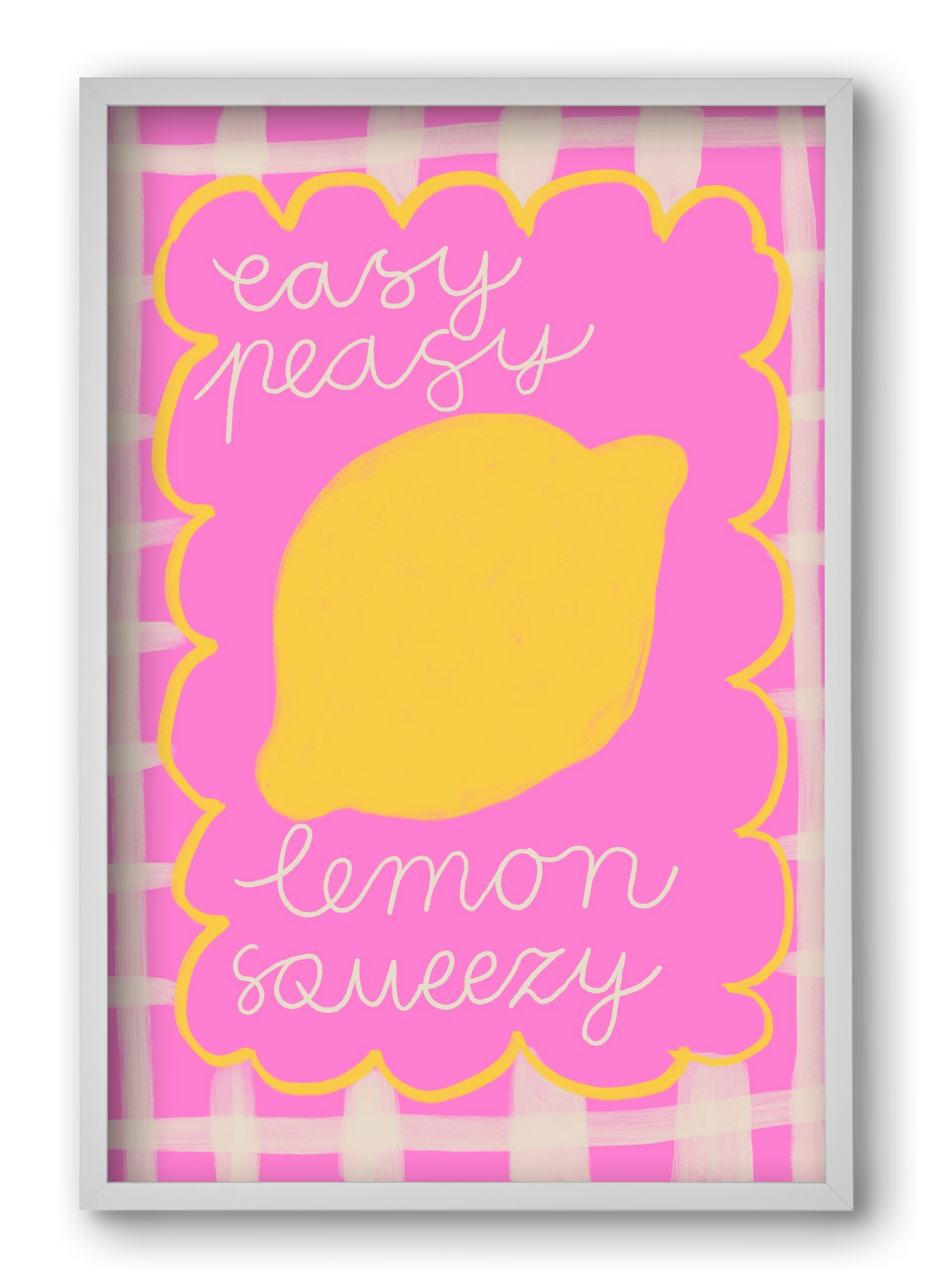 Easy Lemon , 40x60 cm (40x60 cm), Fehér keret