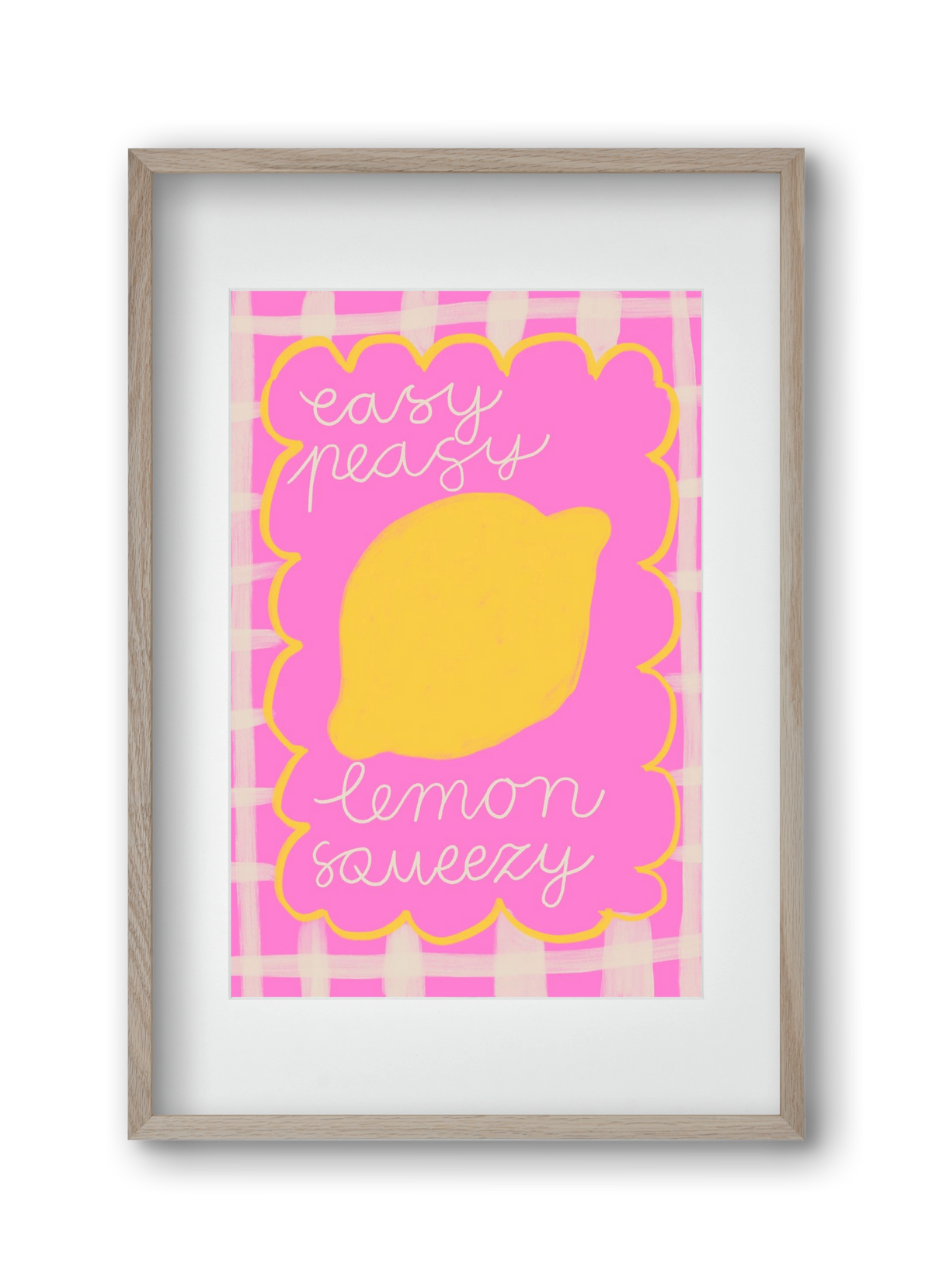 Easy Lemon , 30x45 cm (20x30 cm), Tölgy keret, paszpartuval