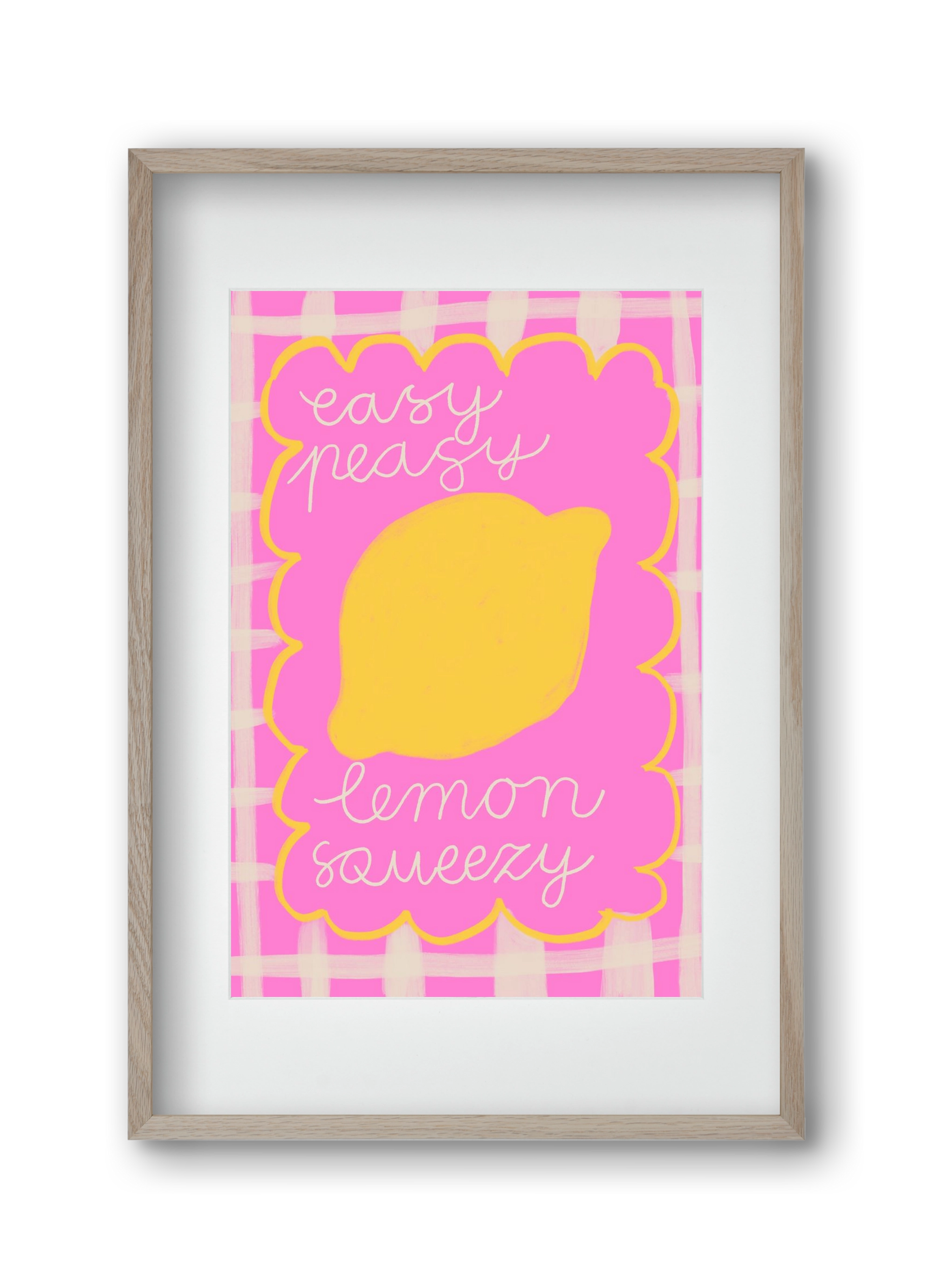Easy Lemon , 30x45 cm (20x30 cm), Tölgy keret, paszpartuval