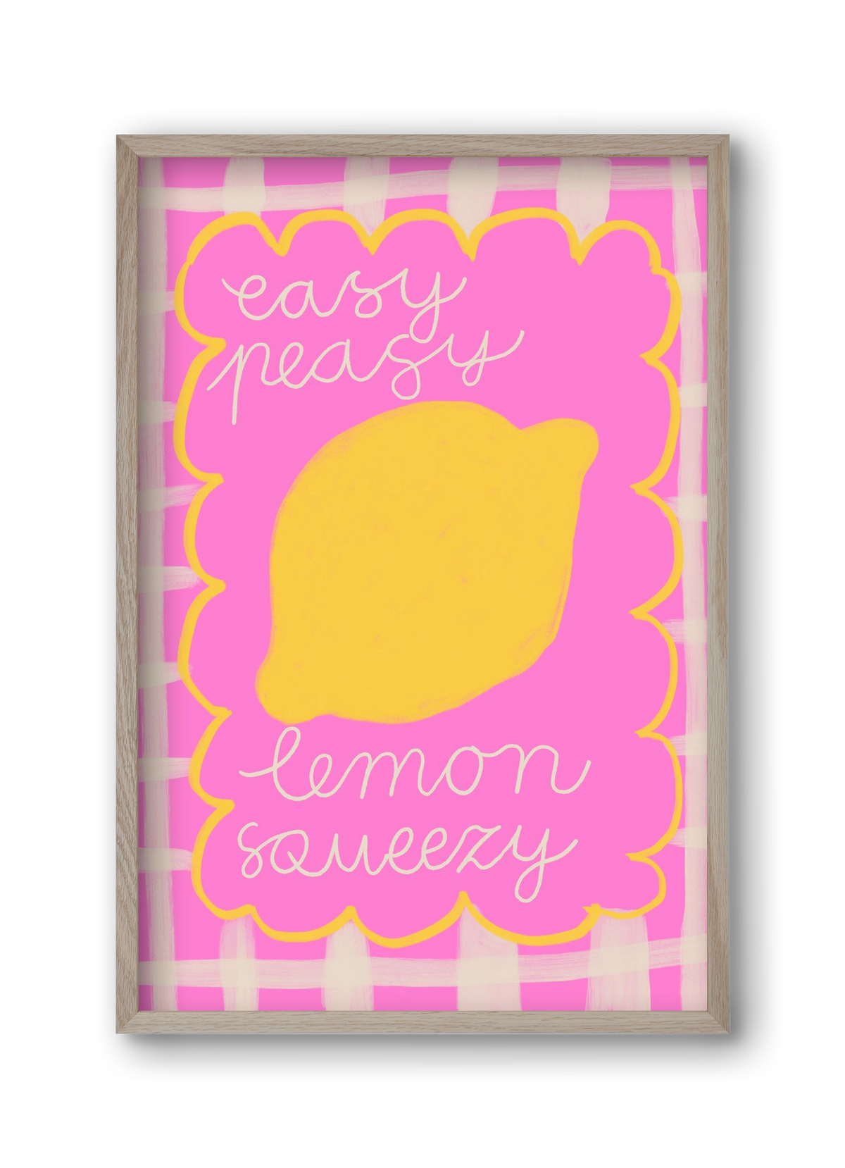 Easy Lemon , 30x45 cm (30x45 cm), Tölgy keret