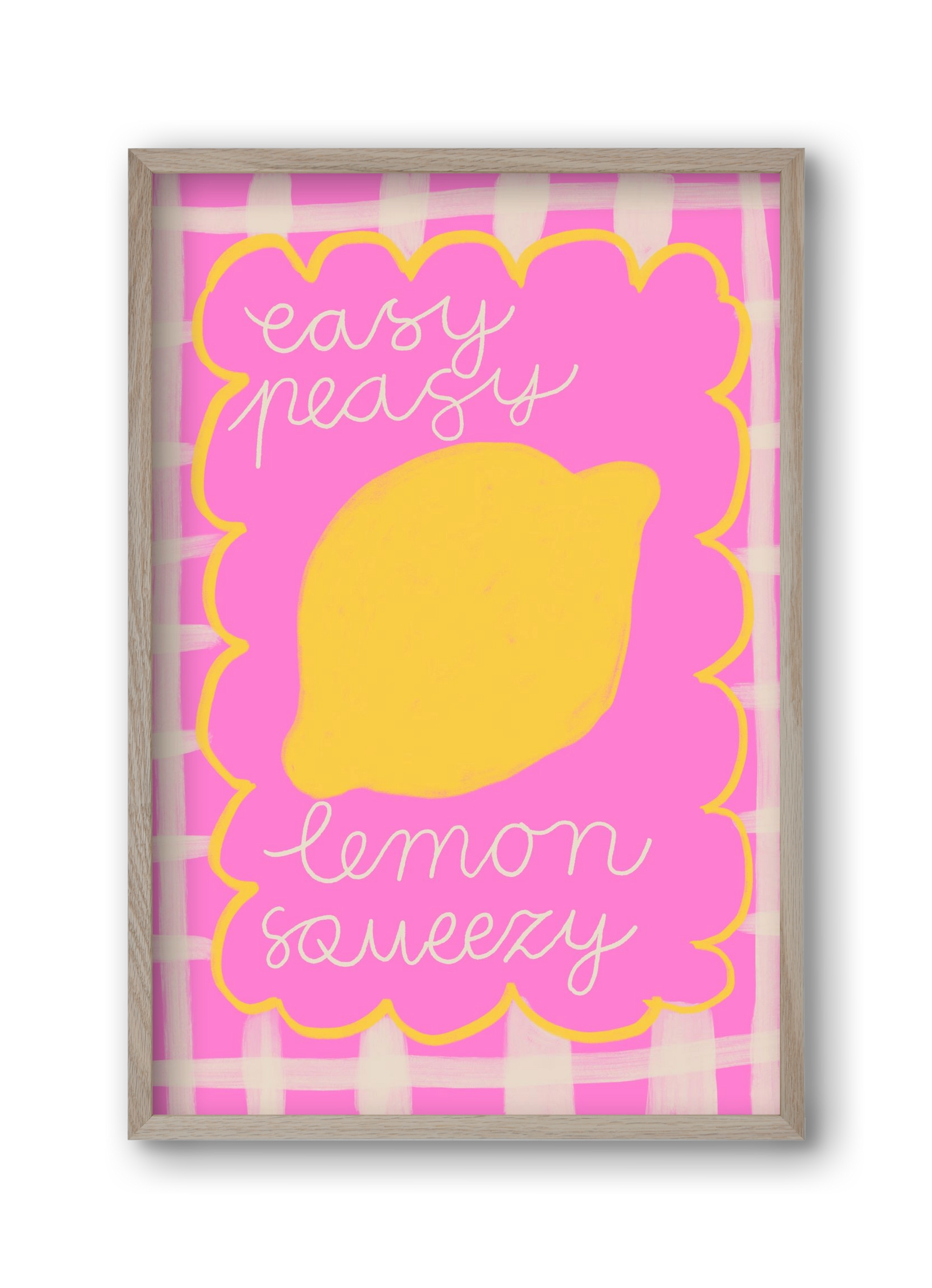 Easy Lemon , 30x45 cm (30x45 cm), Tölgy keret