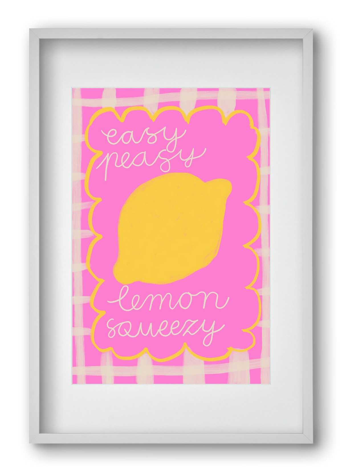 Easy Lemon , 40x60 cm (30x45 cm), Fehér keret, paszpartuval