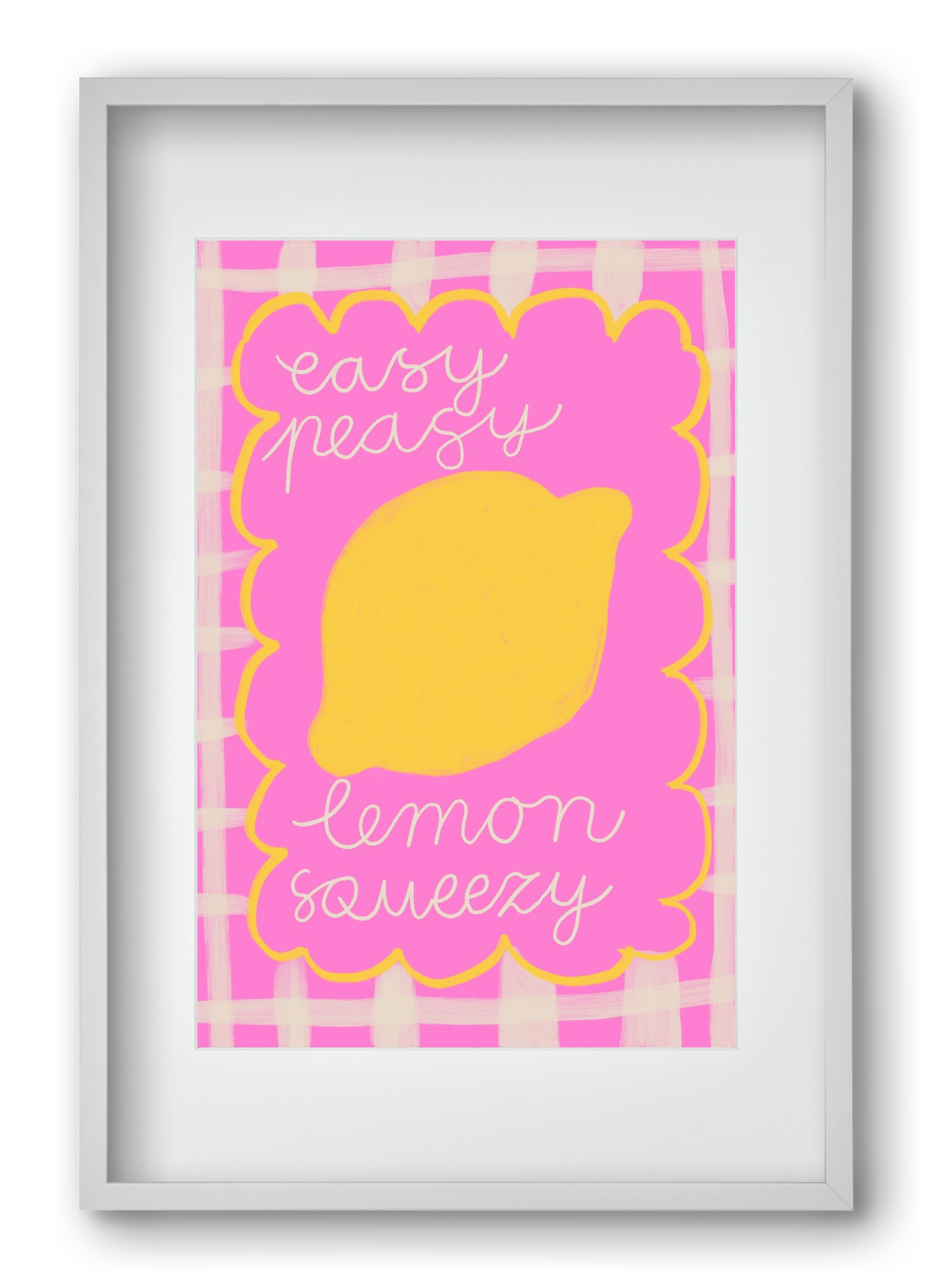 Easy Lemon , 40x60 cm (30x45 cm), Fehér keret, paszpartuval