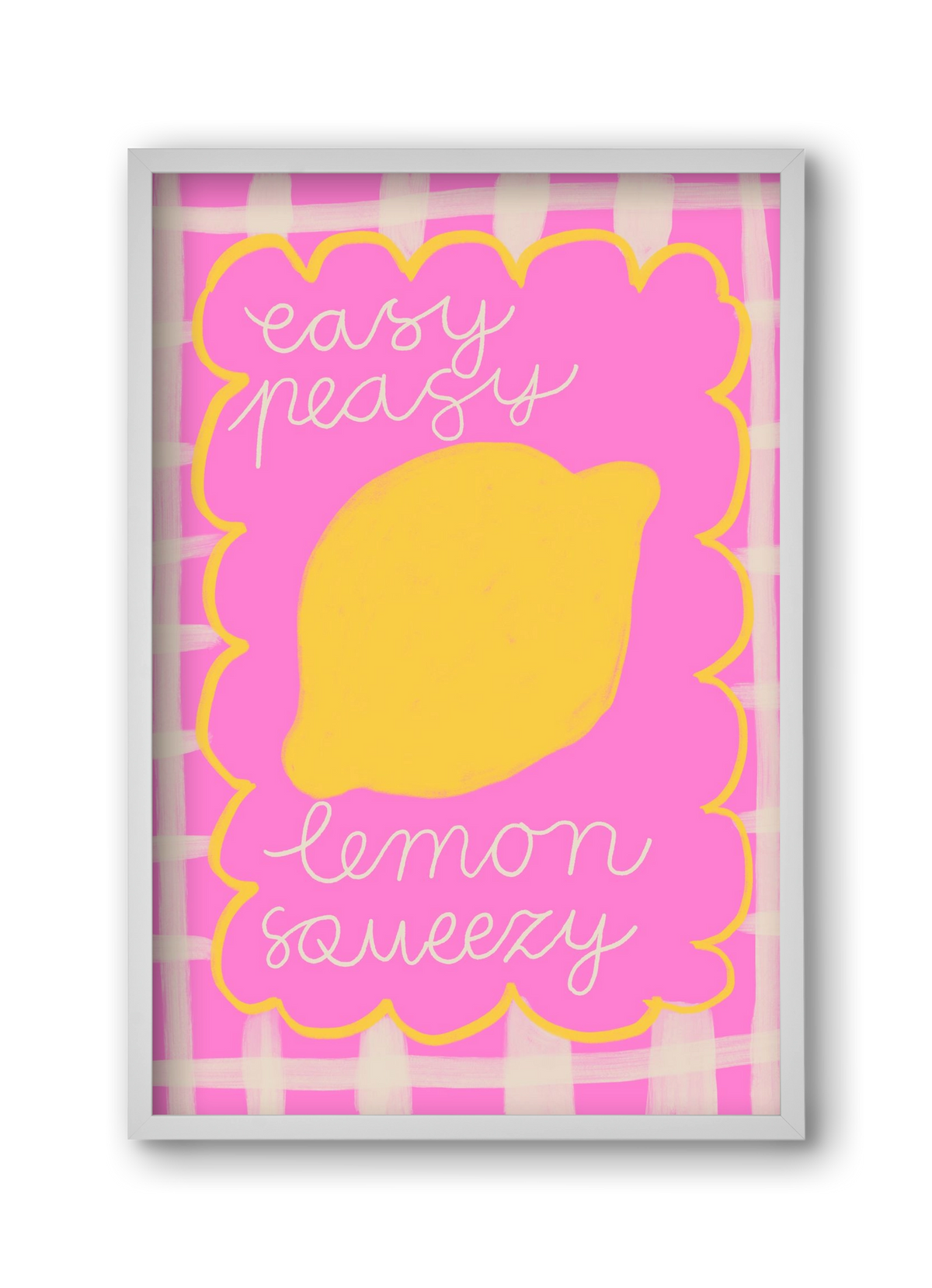 Easy Lemon , 30x45 cm (30x45 cm), Fehér keret