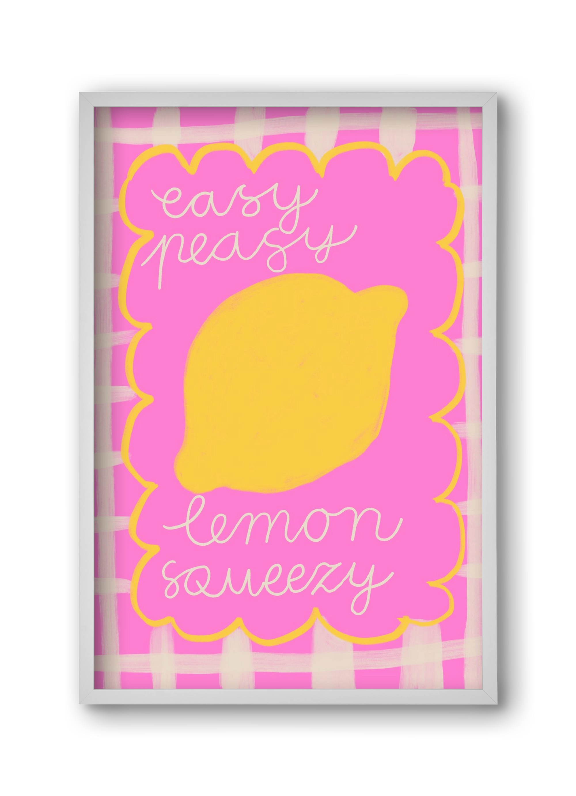 Easy Lemon , 30x45 cm (30x45 cm), Fehér keret