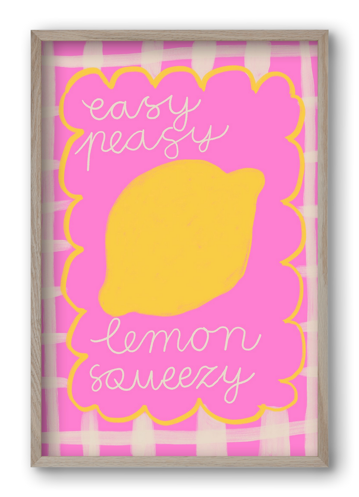 Easy Lemon , 40x60 cm (40x60 cm), Tölgy keret