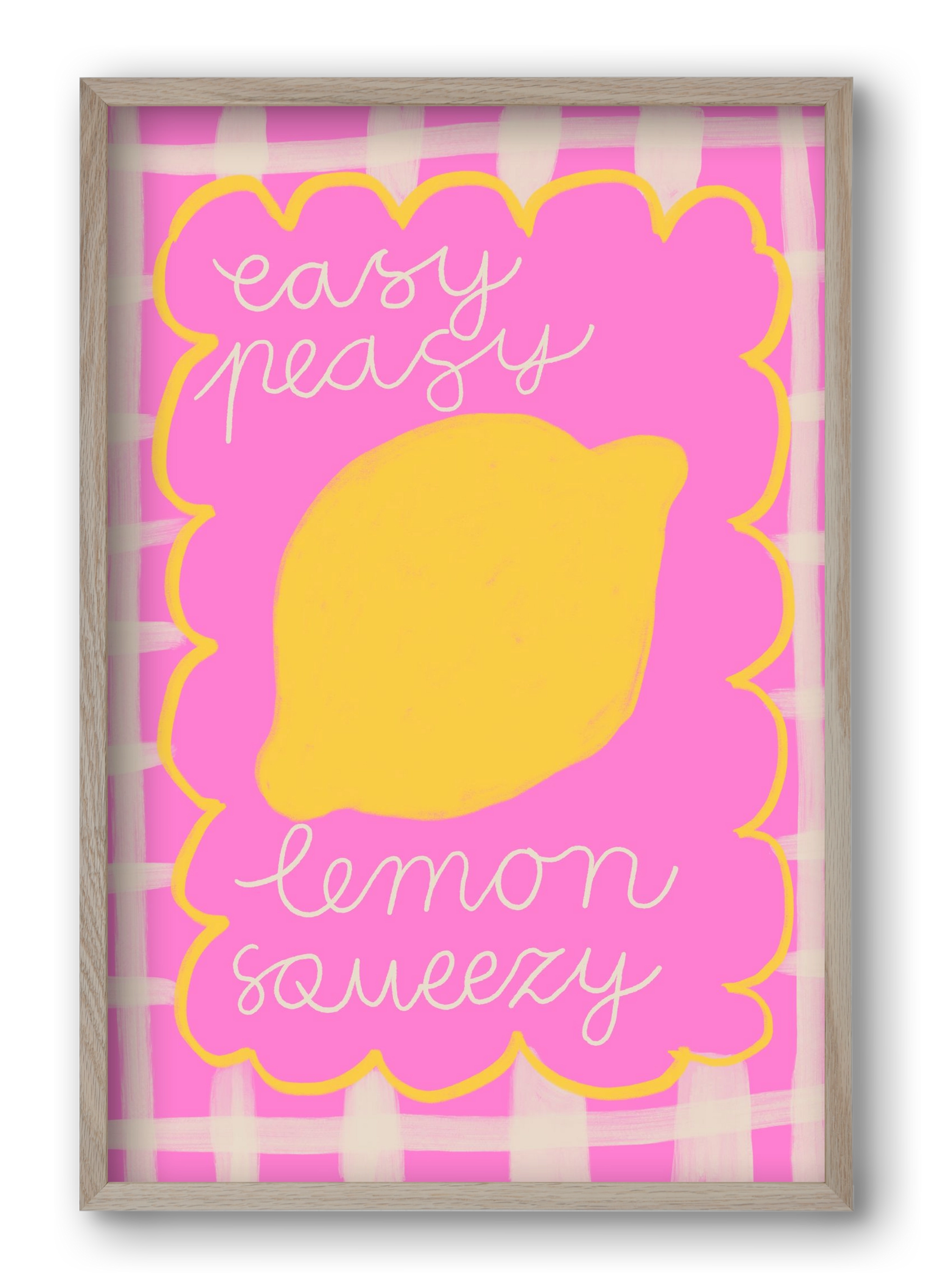 Easy Lemon , 40x60 cm (40x60 cm), Tölgy keret