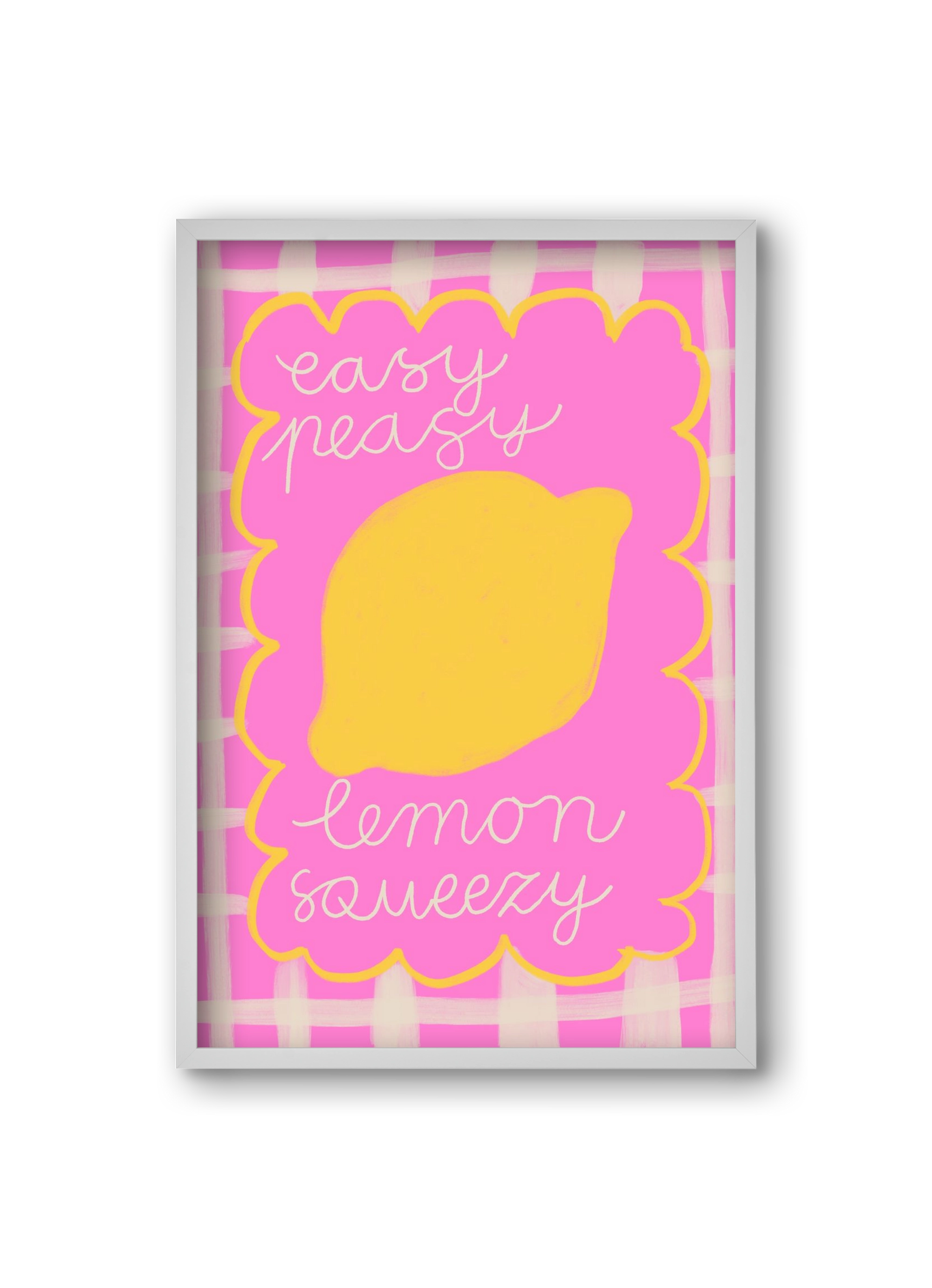 Easy Lemon , 20x30 cm (20x30 cm), Fehér keret