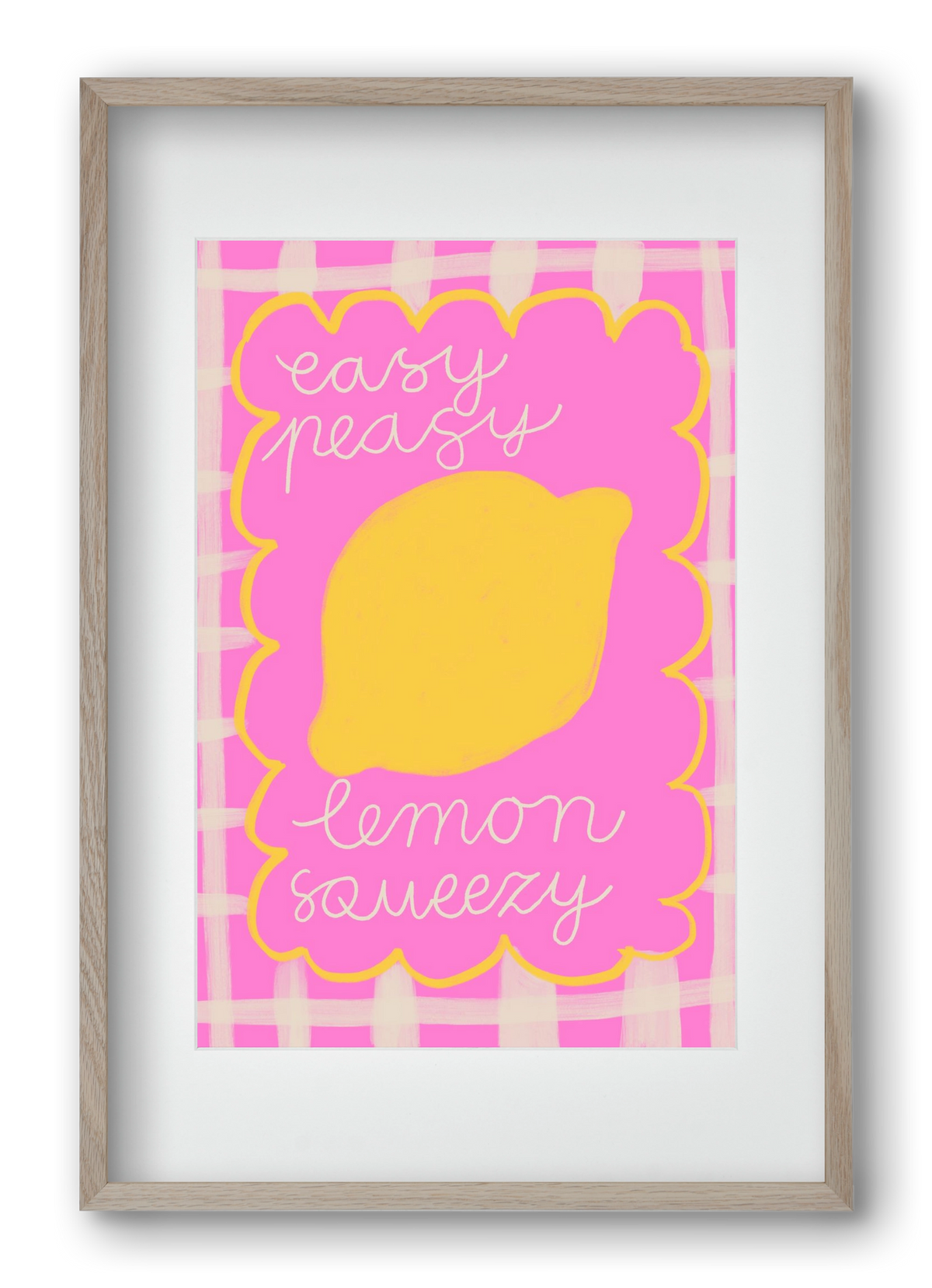 Easy Lemon , 40x60 cm (30x45 cm), Tölgy keret, paszpartuval