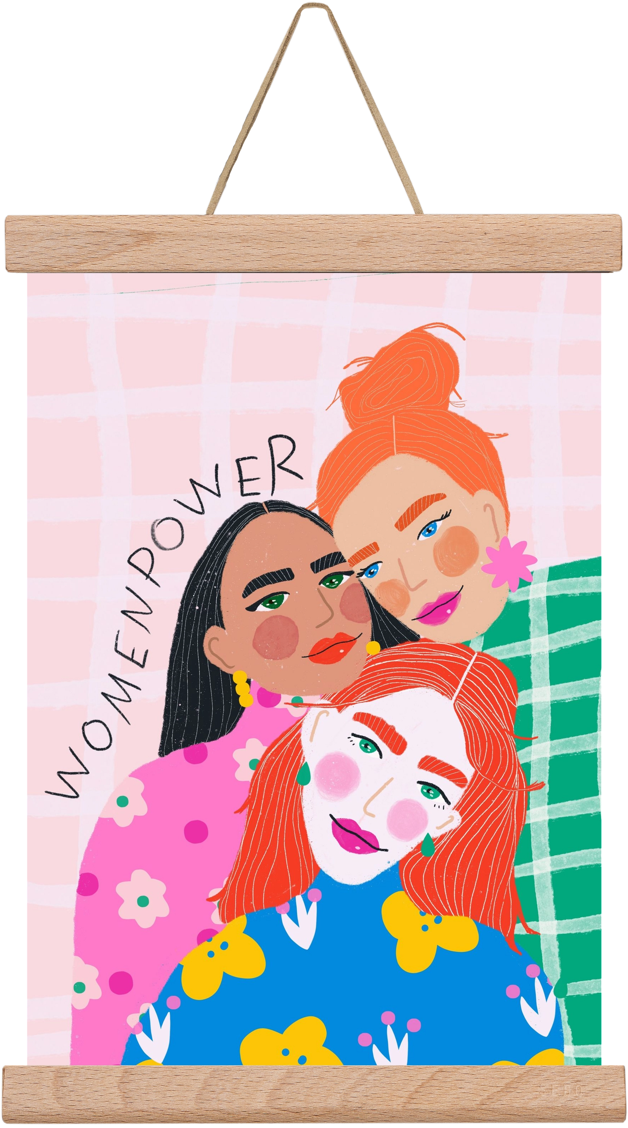 WomenPower , 20x30 cm (20x30 cm), Tölgy akasztó