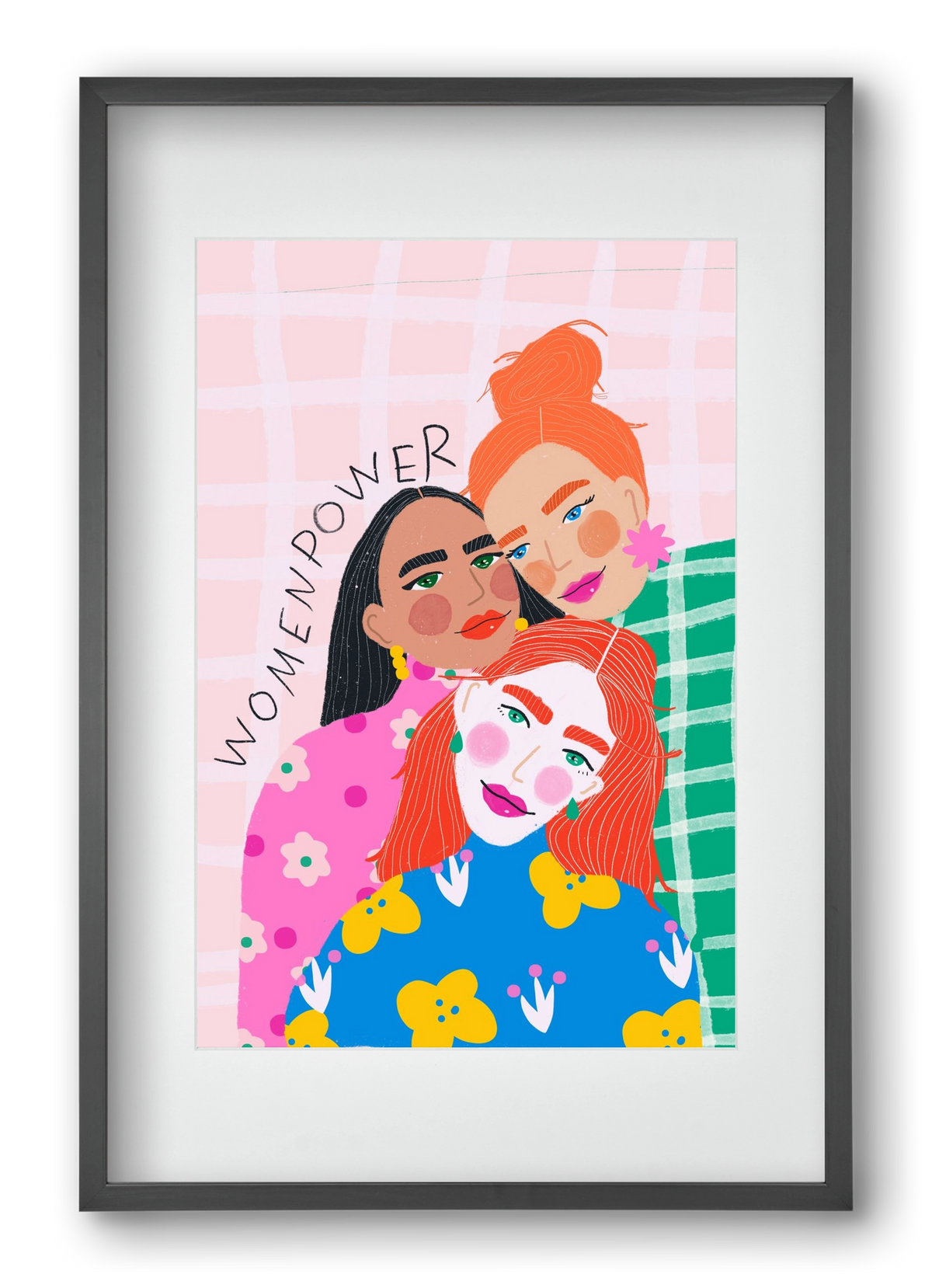 WomenPower , 40x60 cm (30x45 cm), Fekete keret, paszpartuval