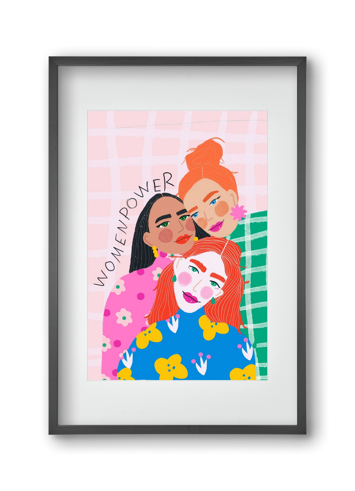 WomenPower , 30x45 cm (20x30 cm), Fekete keret, paszpartuval