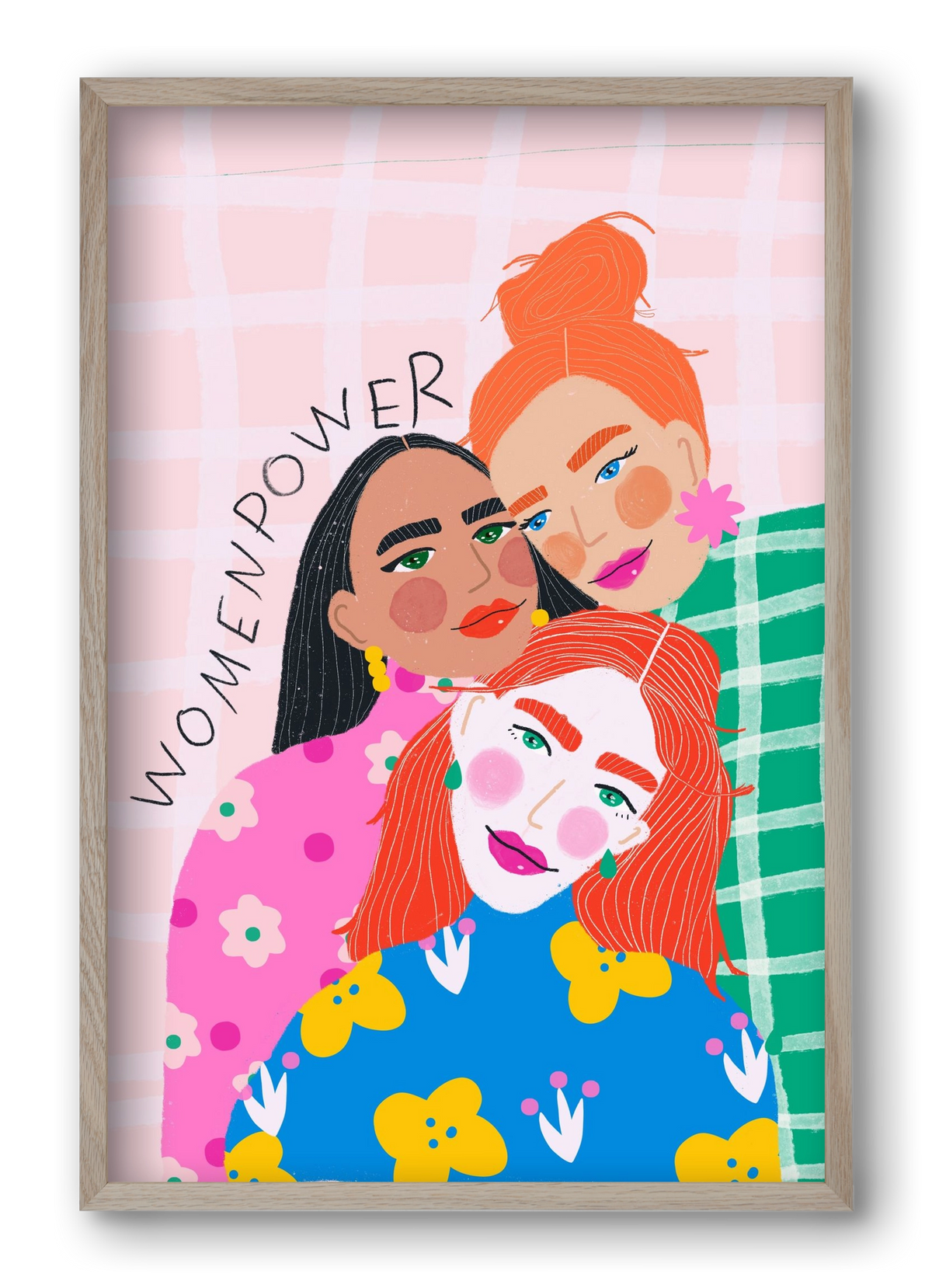 WomenPower , 40x60 cm (40x60 cm), Tölgy keret