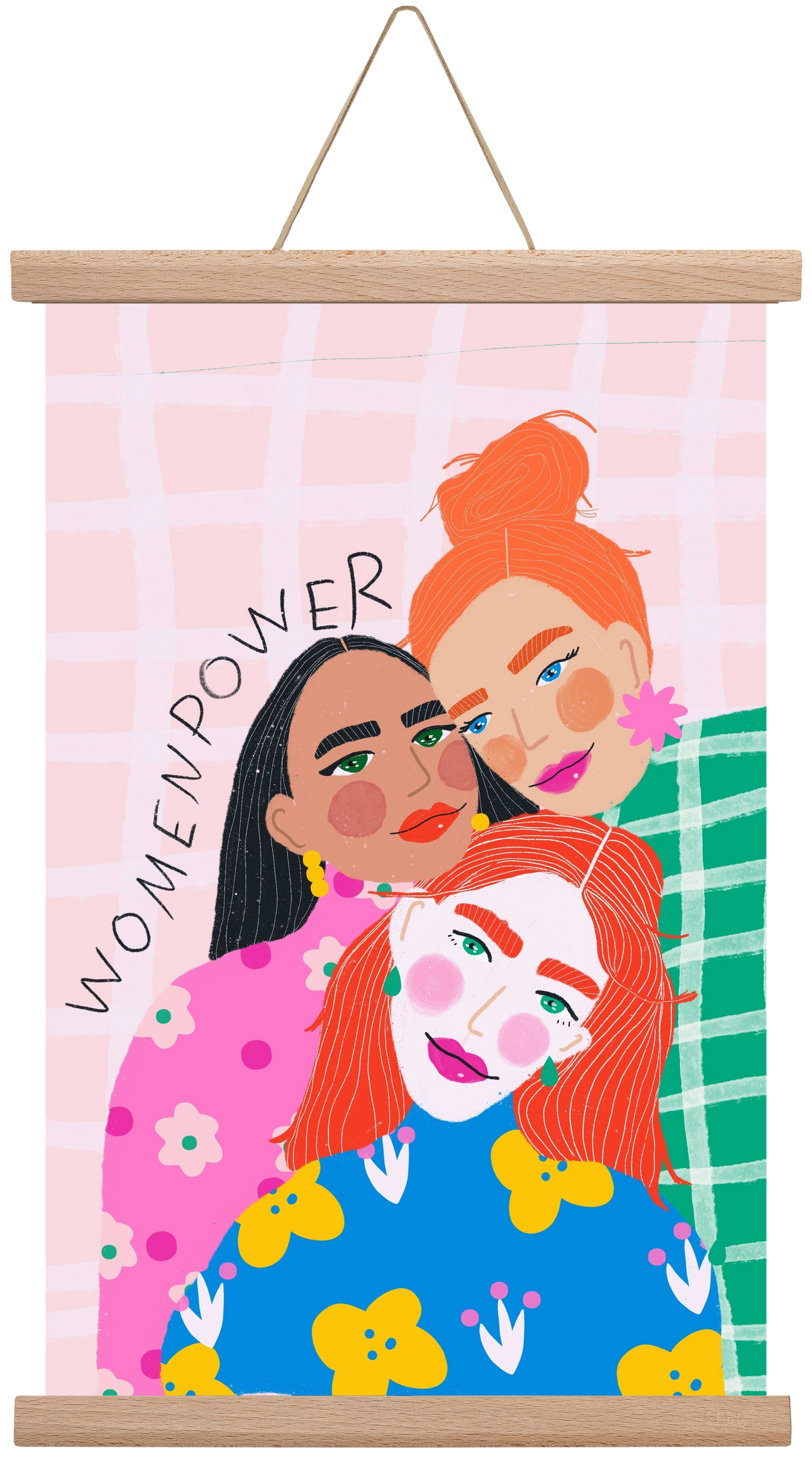 WomenPower , 30x45 cm (30x45 cm), Tölgy akasztó