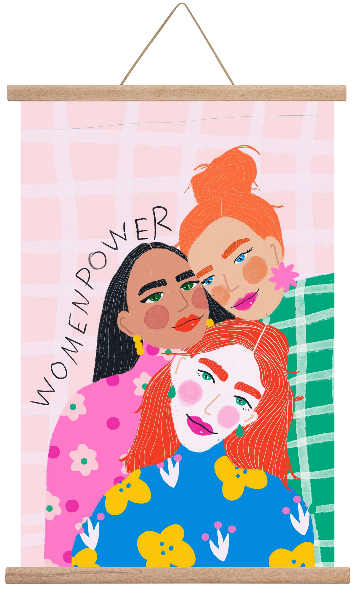 WomenPower , 40x60 cm (40x60 cm), Tölgy akasztó