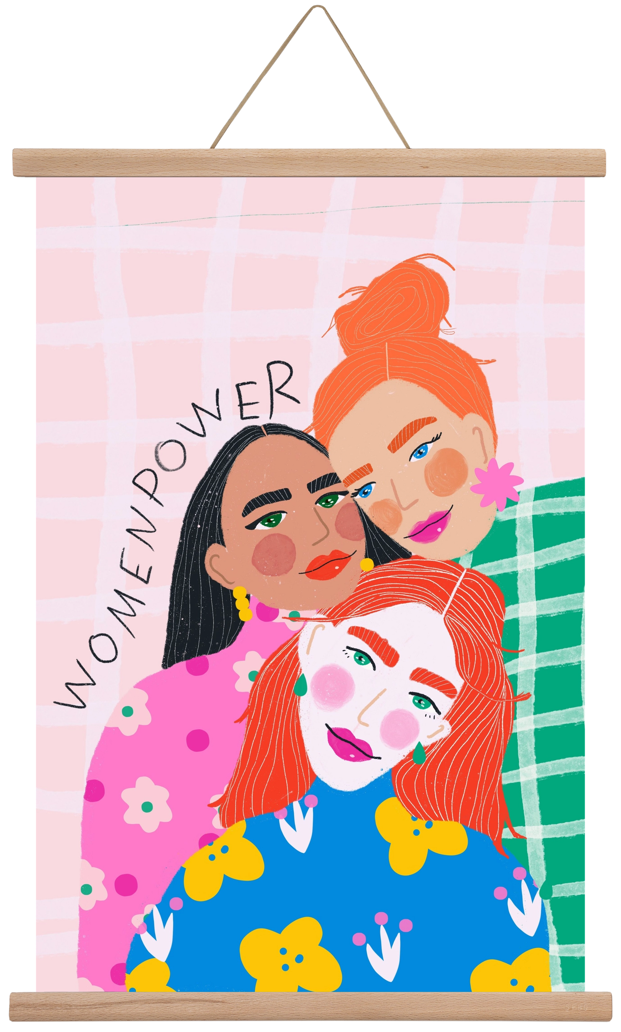 WomenPower , 40x60 cm (40x60 cm), Tölgy akasztó