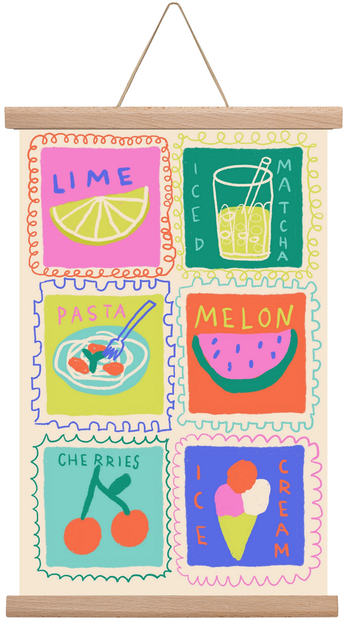 Summertime , 30x45 cm (30x45 cm), Tölgy akasztó