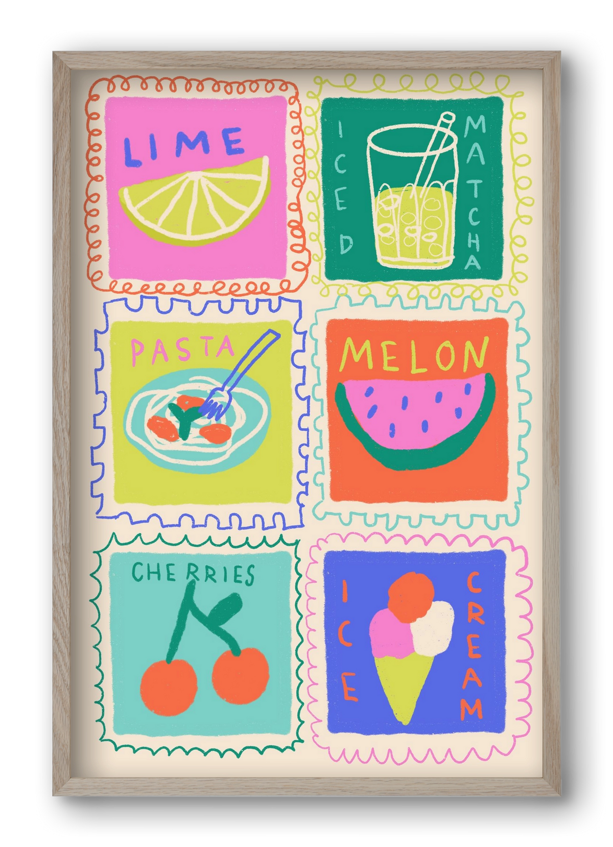 Summertime , 40x60 cm (40x60 cm), Tölgy keret