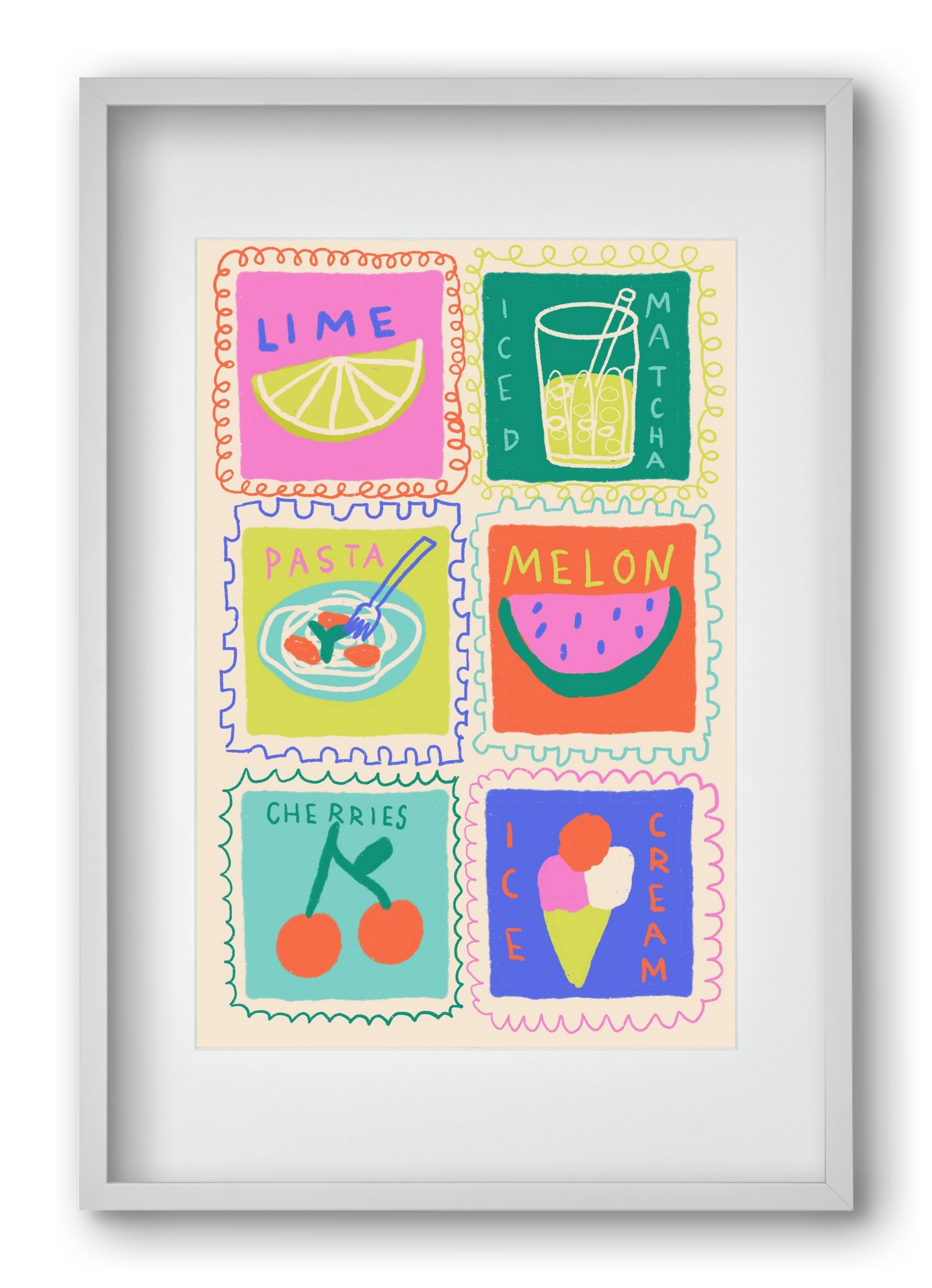 Summertime , 40x60 cm (30x45 cm), Fehér keret, paszpartuval