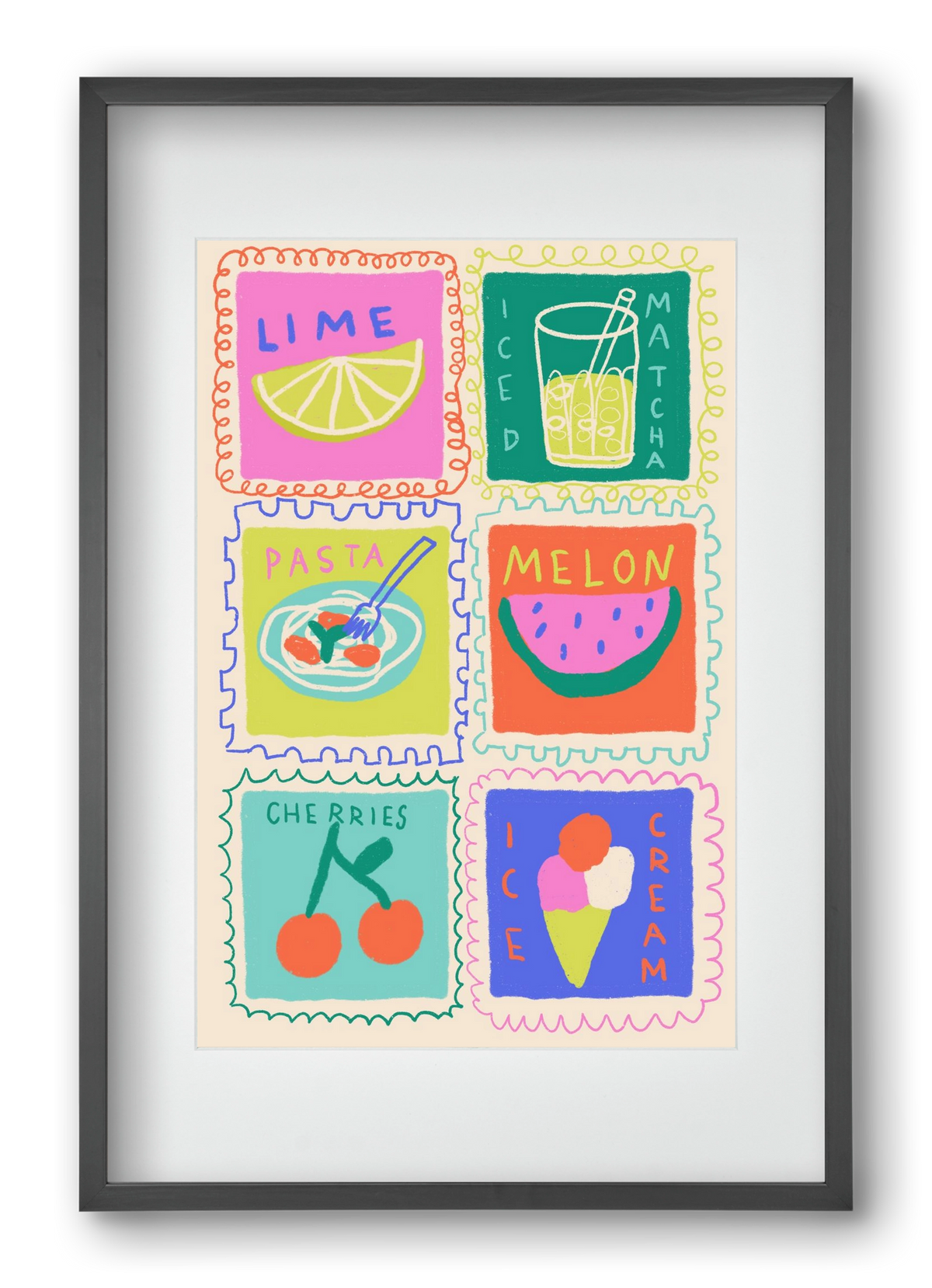 Summertime , 40x60 cm (30x45 cm), Fekete keret, paszpartuval